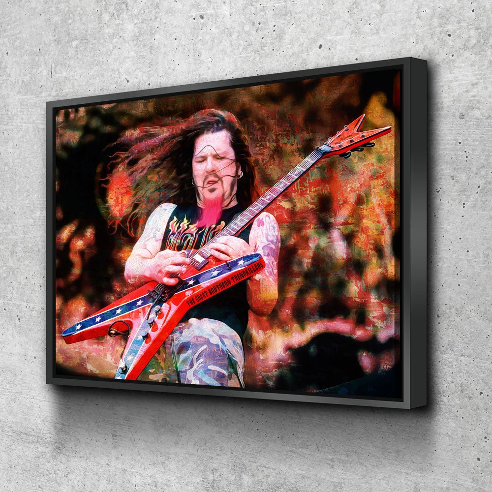 Dimebag Canvas Wall Art, Abstract Dimebag Darrell Guitar Legend