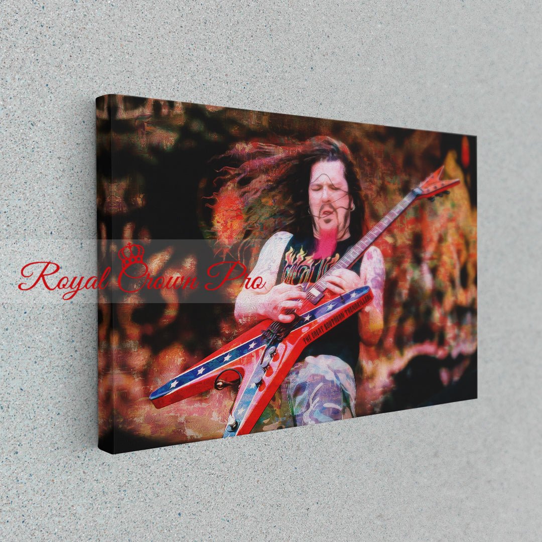 Dimebag Canvas Wall Art, Abstract Dimebag Darrell Guitar Legend