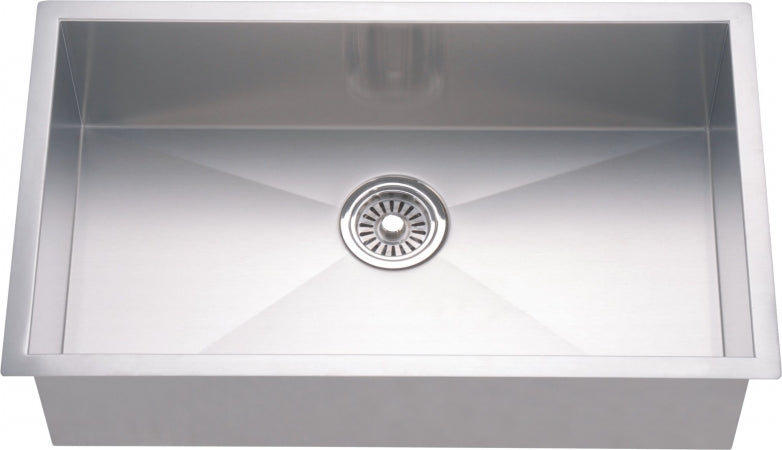Dawn Kitchen & Bath DSQ3116 33 in. L Dual Mount Square Single Bowl - 18 Gauge