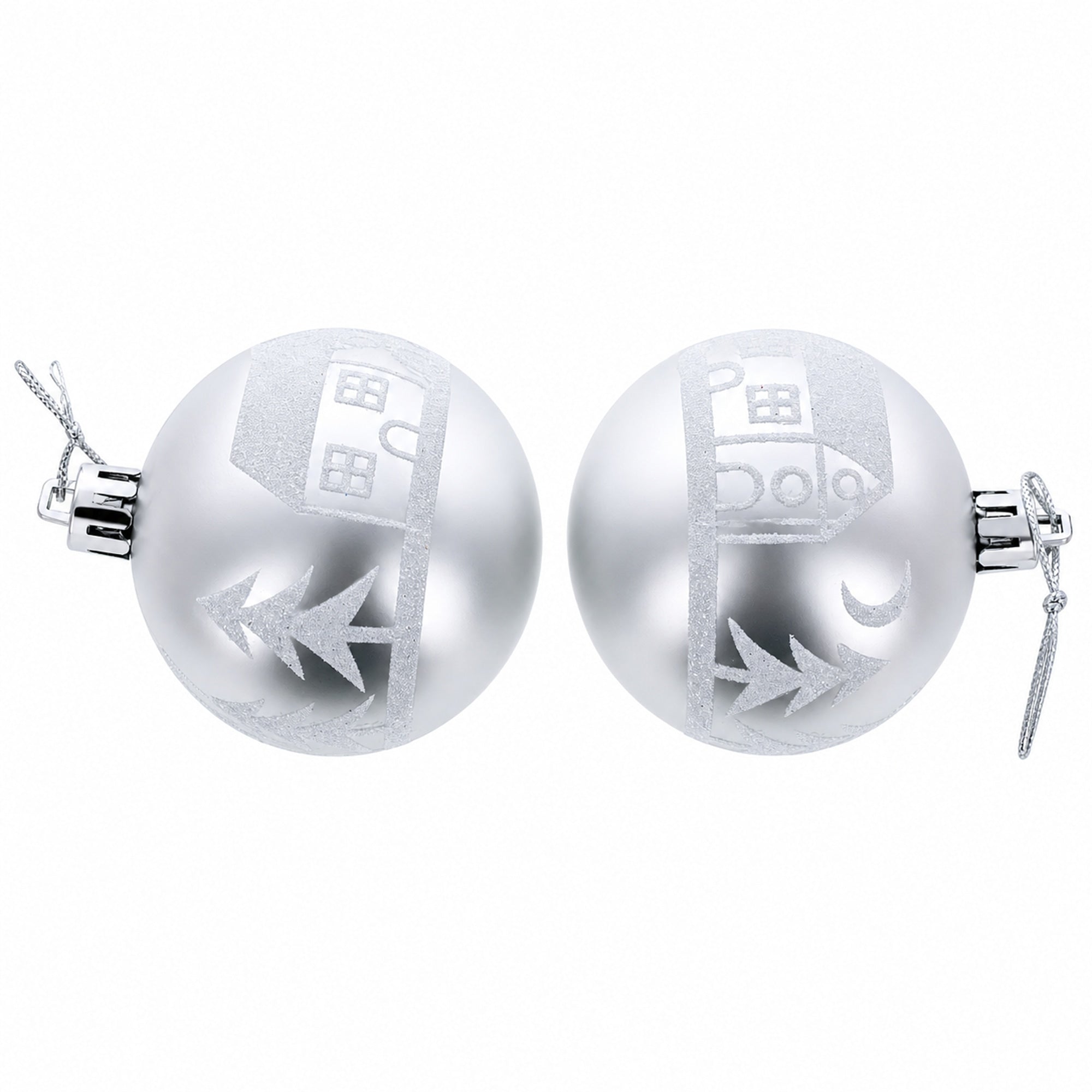 Set of 44 Multicolored Plastic Mini Ball Christmas Ornaments