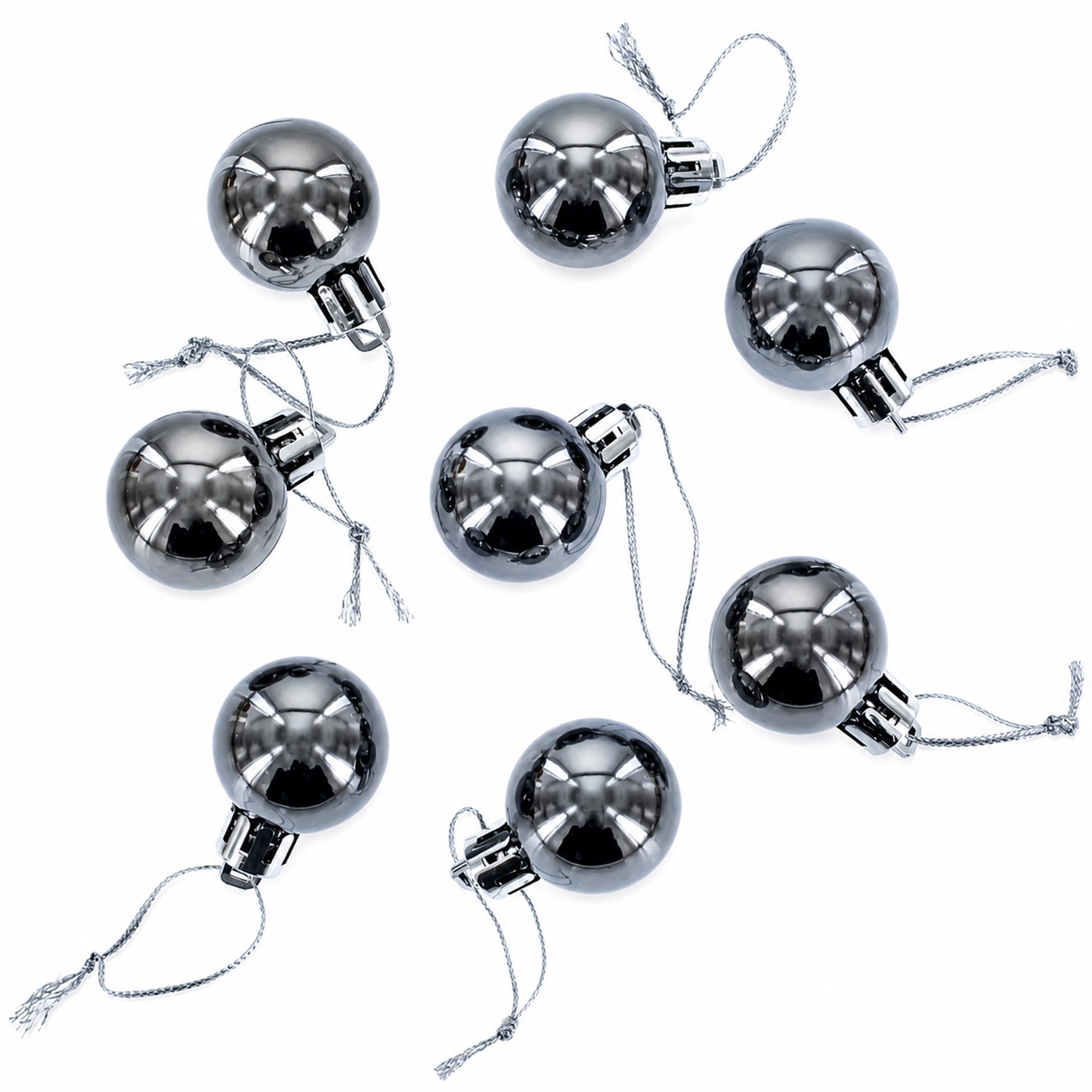 Set of 44 Multicolored Plastic Mini Ball Christmas Ornaments
