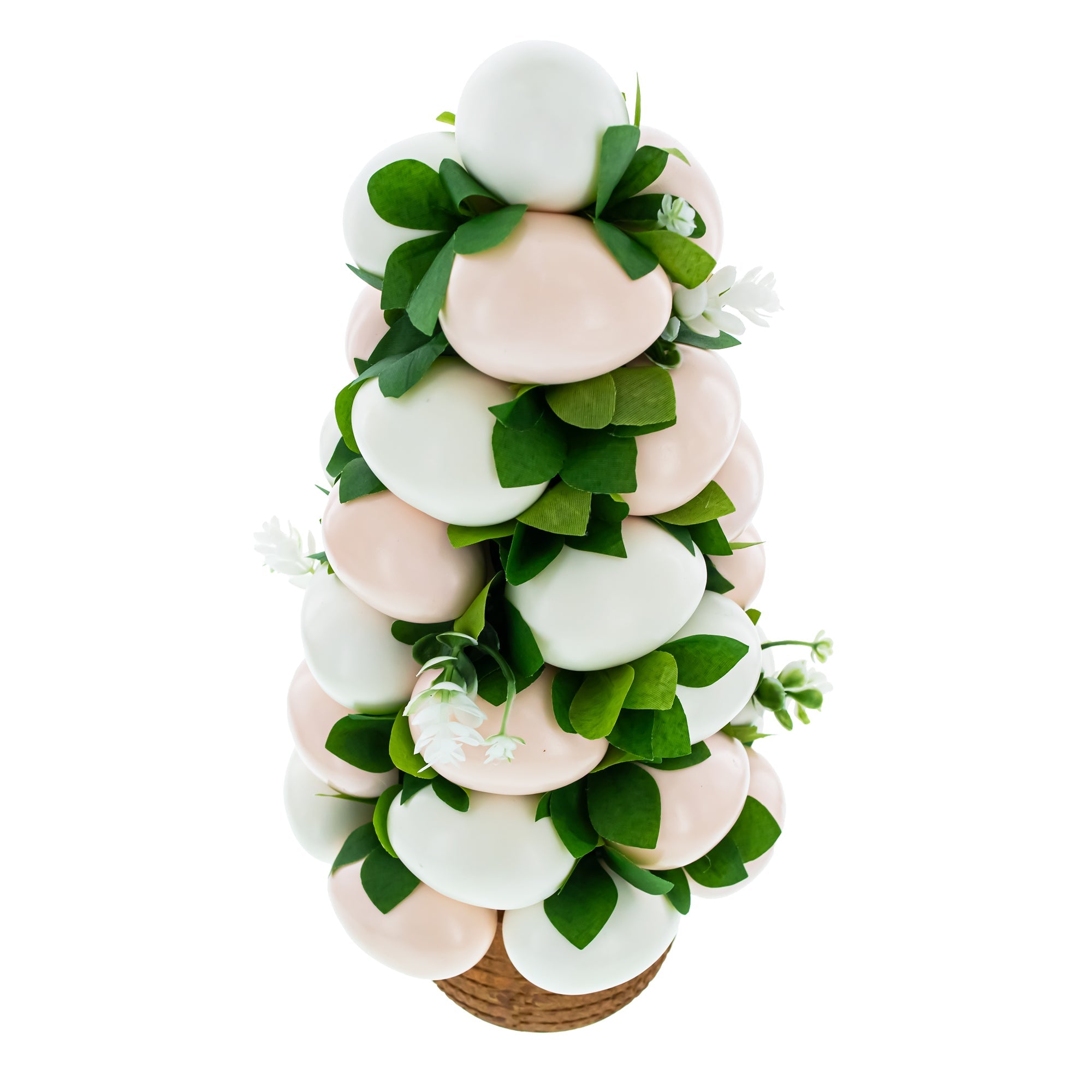 Pastel Spring Egg Arrangement Centerpiece Vase 14.8 Inches Tall
