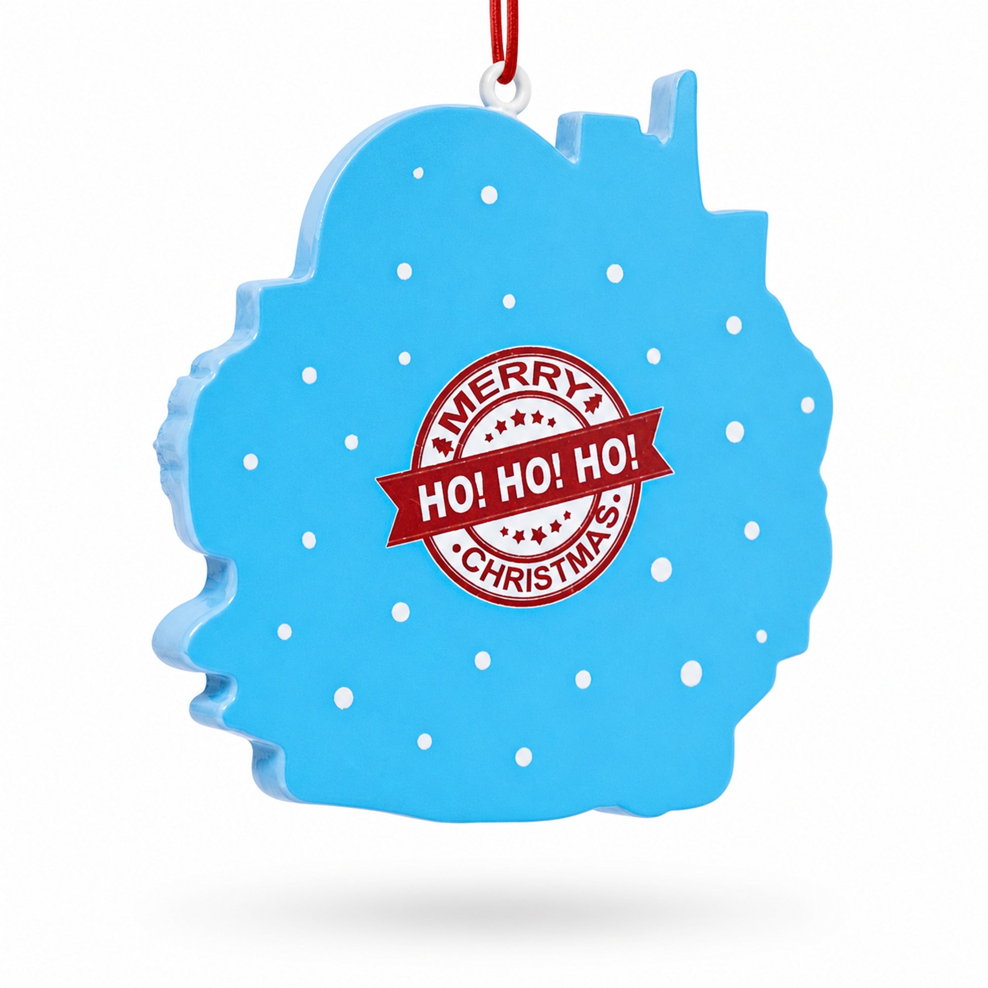 San Francisco Cable Car with Santa and City Skyline Resin Christmas Ornament