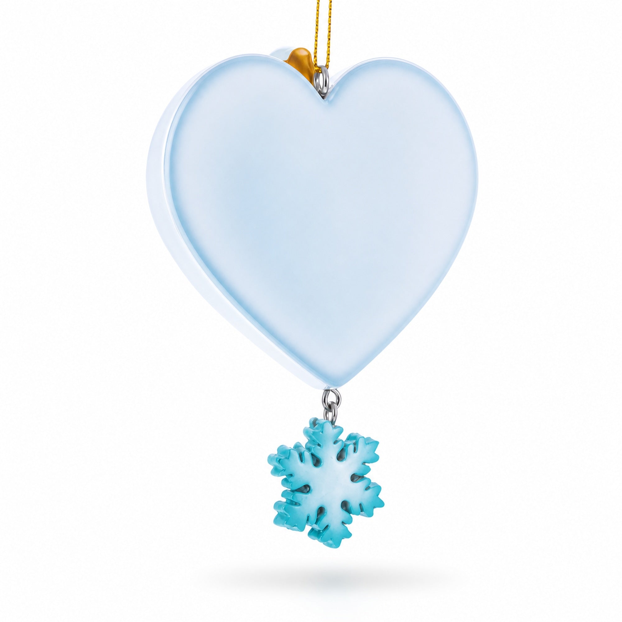 Ski Life Skis with Snowflake and Cable Car Resin Christmas Ornament