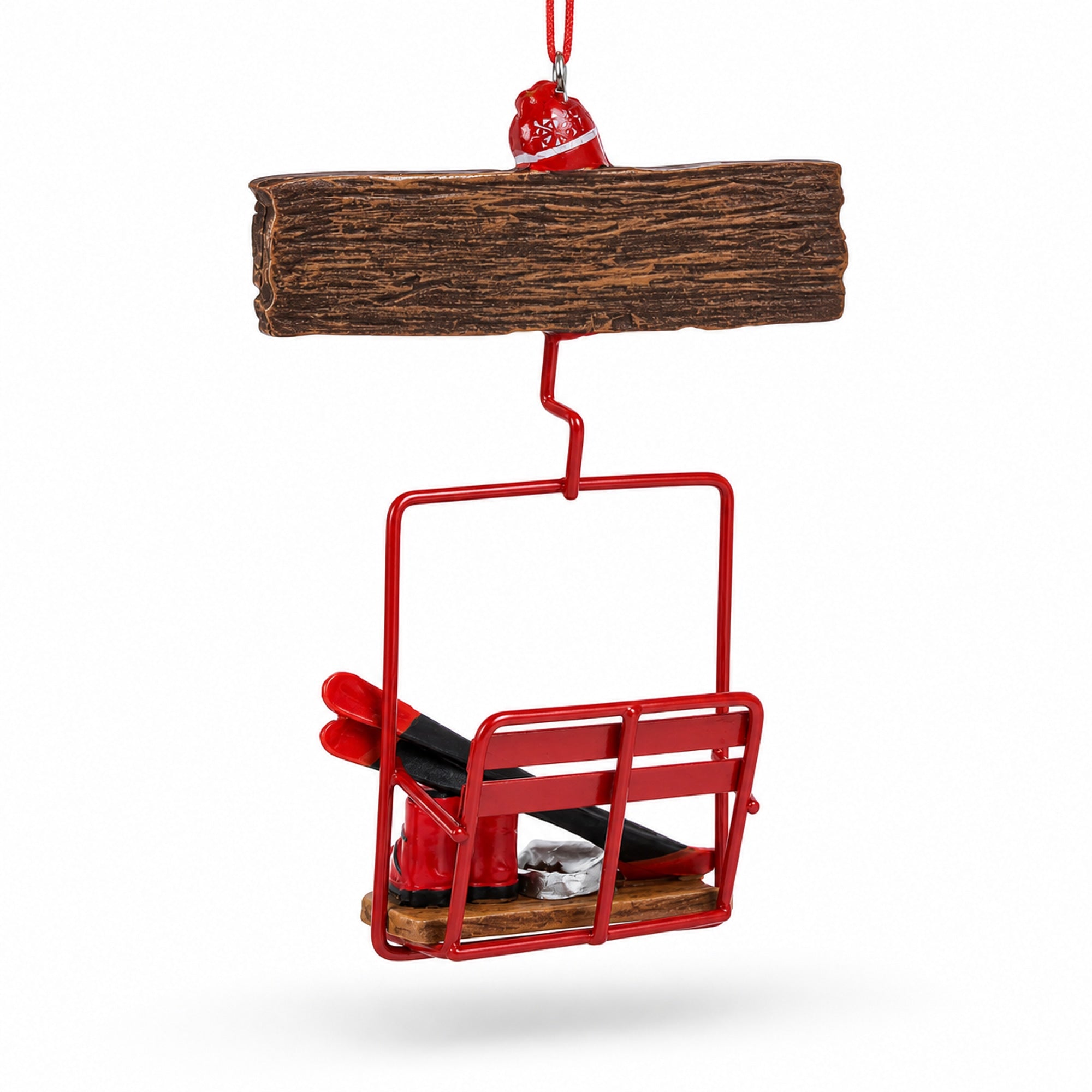 Life is Better on the Slopes Ski Lift with Skis Resin Christmas Ornament