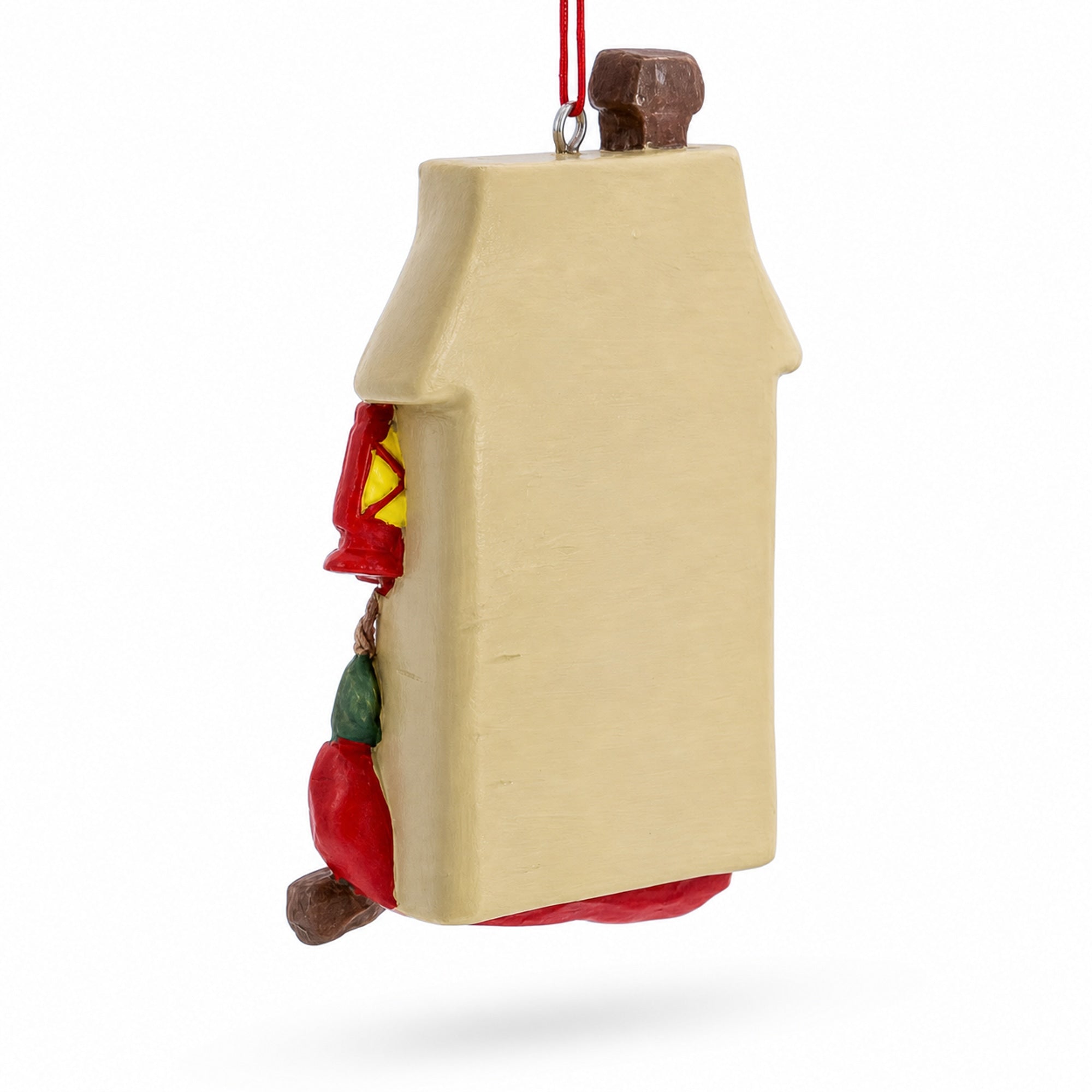 Rustic Cabin Rules Sign with Bear and Canoe Resin Christmas Ornament