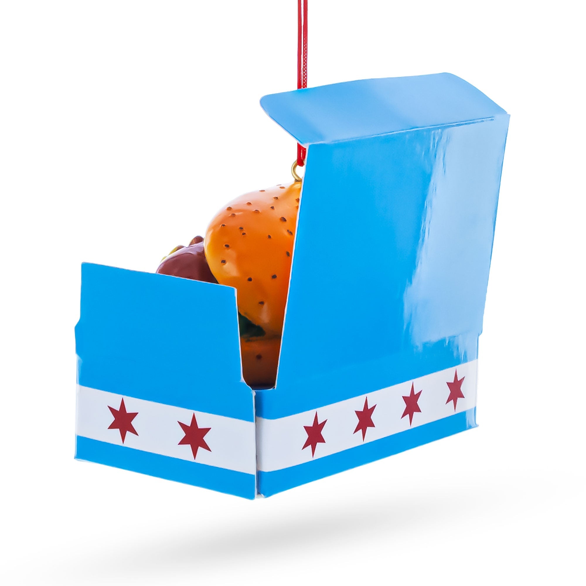 Classic Chicago Style Hot Dog Resin Christmas Ornament