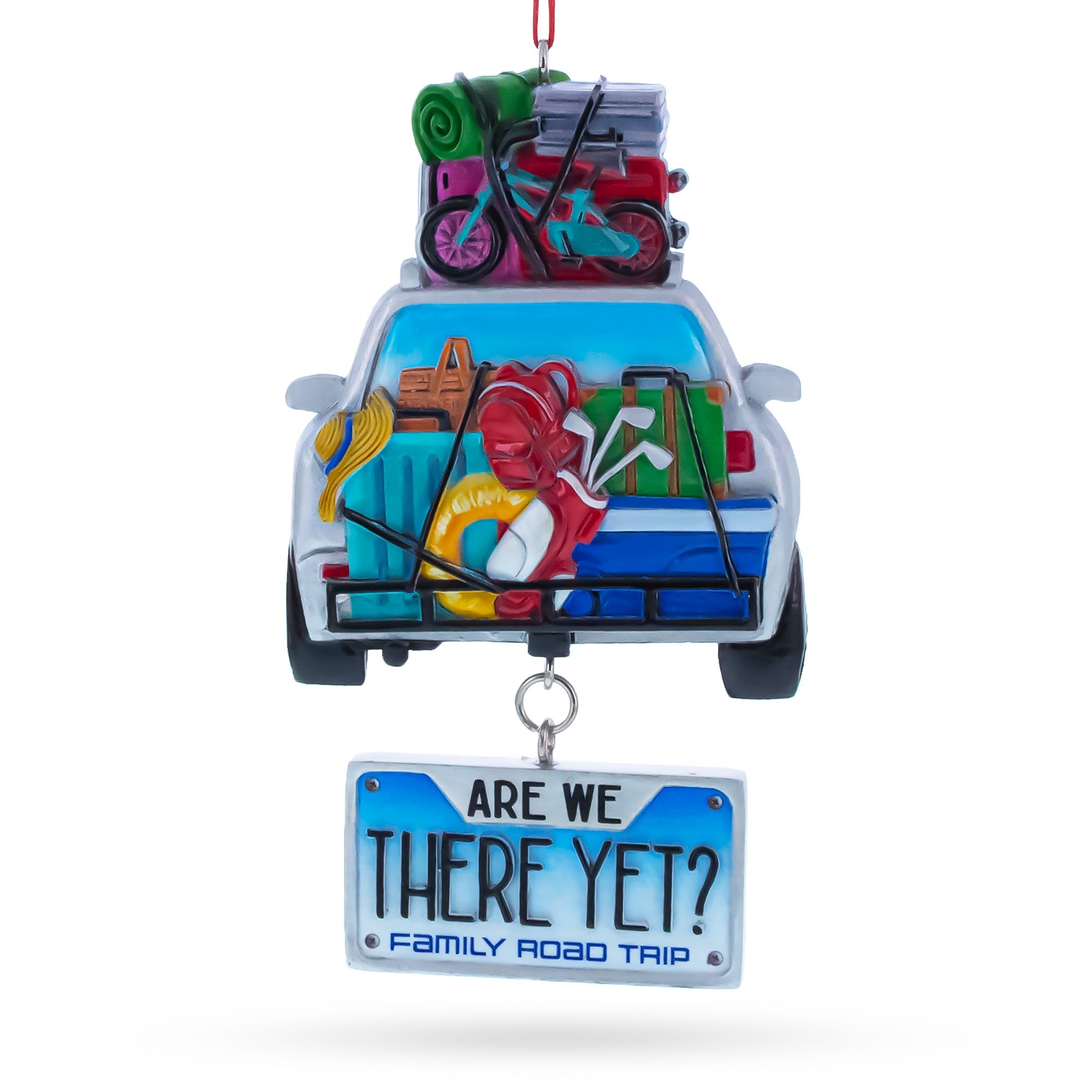 Are We There Yet Family Vacation Road Trip Resin Christmas Ornament