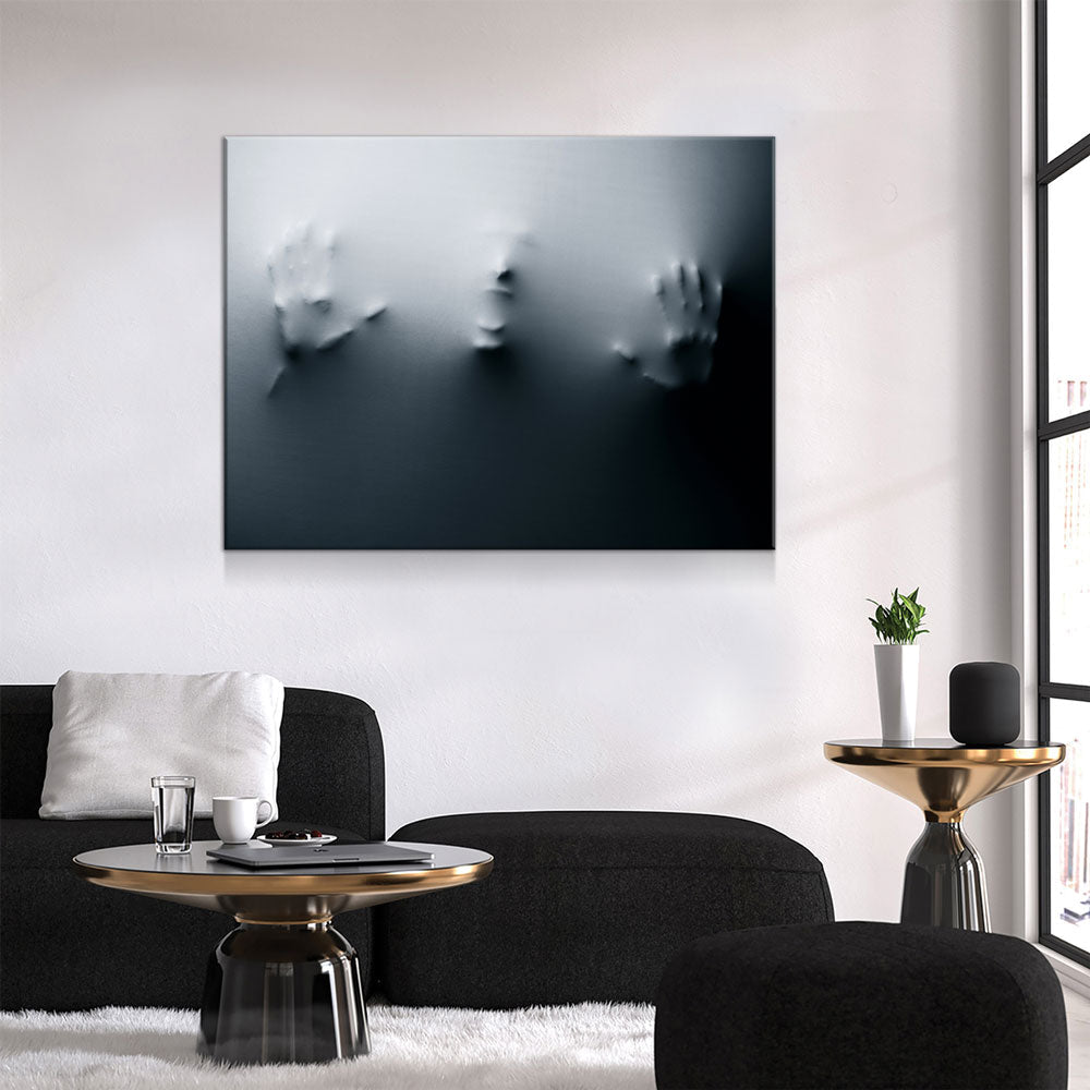 Face In The Wall Canvas Wall Art, Horror Decor, Halloween Decor