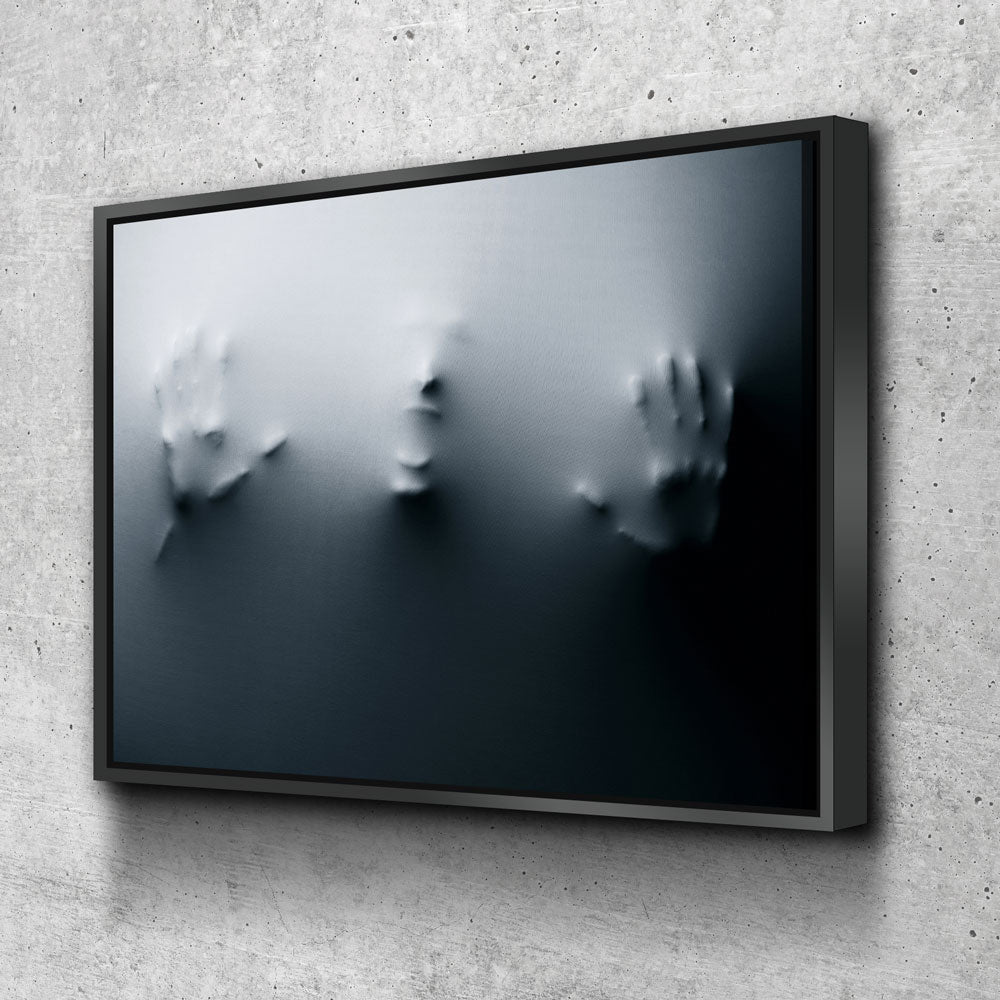 Face In The Wall Canvas Wall Art, Horror Decor, Halloween Decor