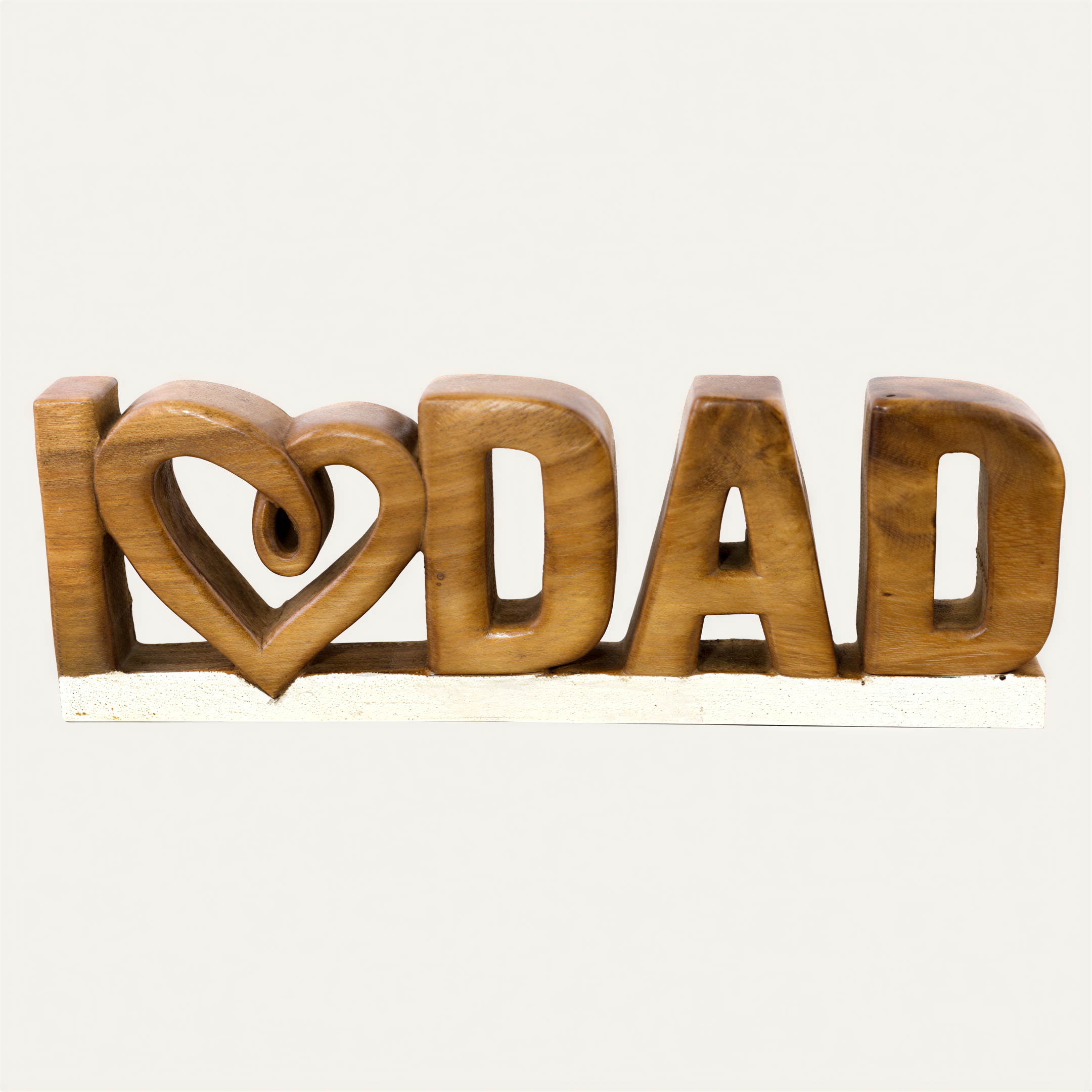 Wooden Dad Sculpture – Handmade Wood Sign | Acacia Plaque Father Day Gift