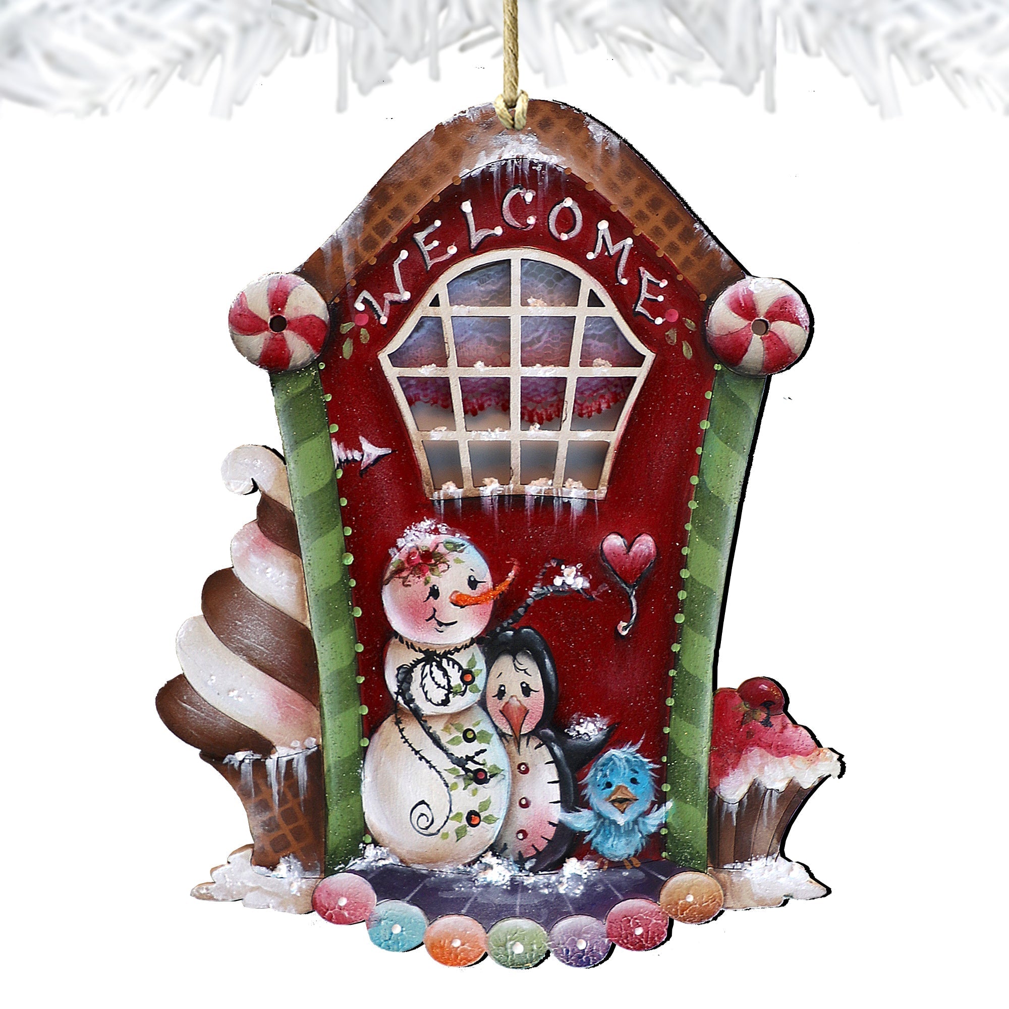 A Season of Sweet Christmas Wooden Ornaments by Jamie Mills-Price Christmas Santa Snowman Decor - 8611079-MP