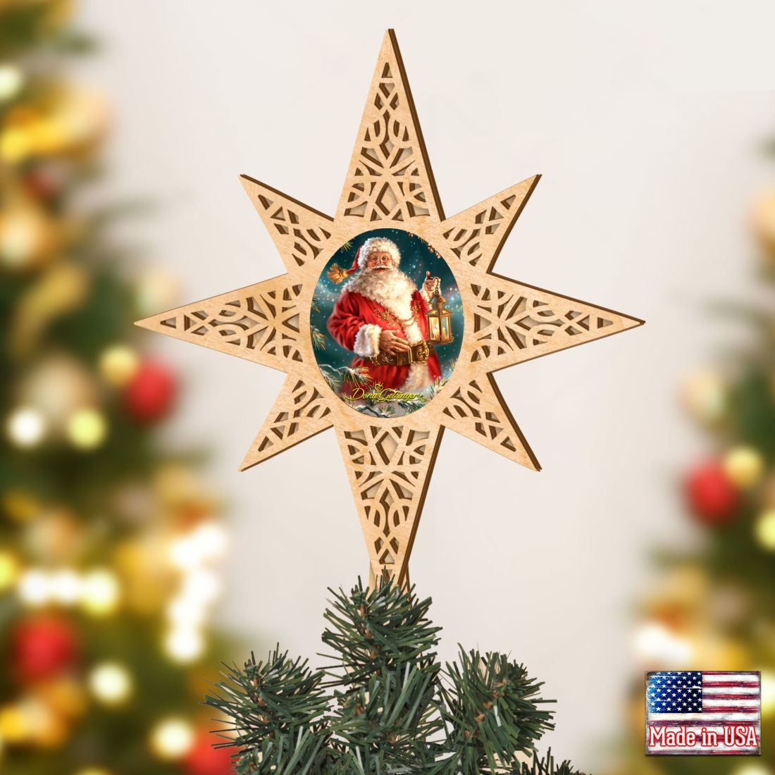 Enchanted Santa Tree Topper by D. Gelsinger - Christmas Decor - 89485-DG