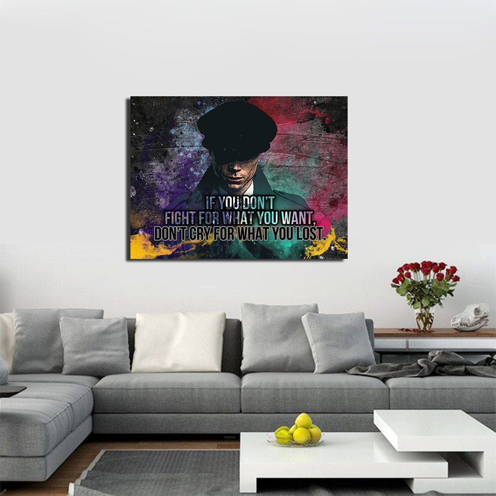 Fight For What You Want Canvas Wall Art Motivational Wall Decor