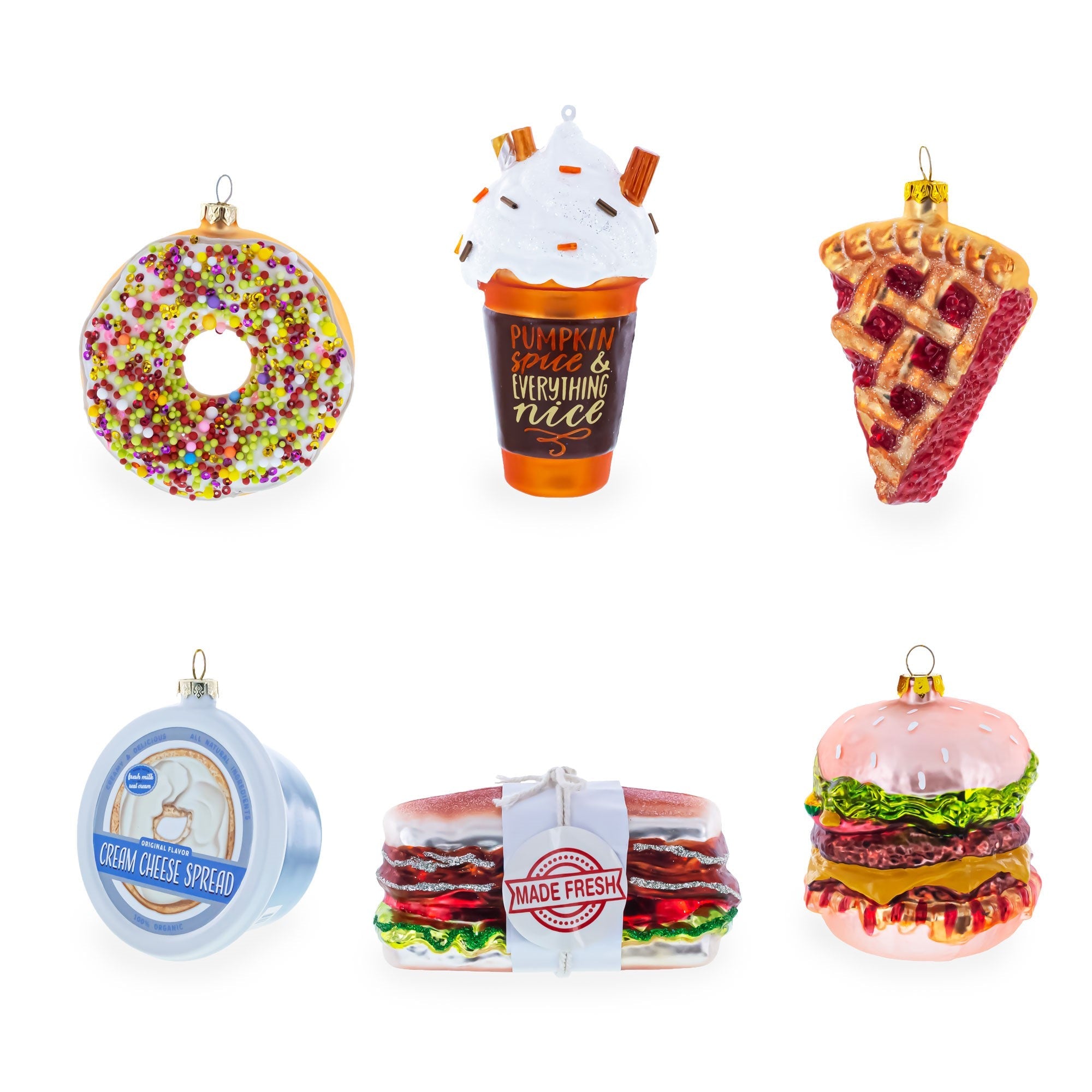 Blue Candy Glass Christmas Ornament