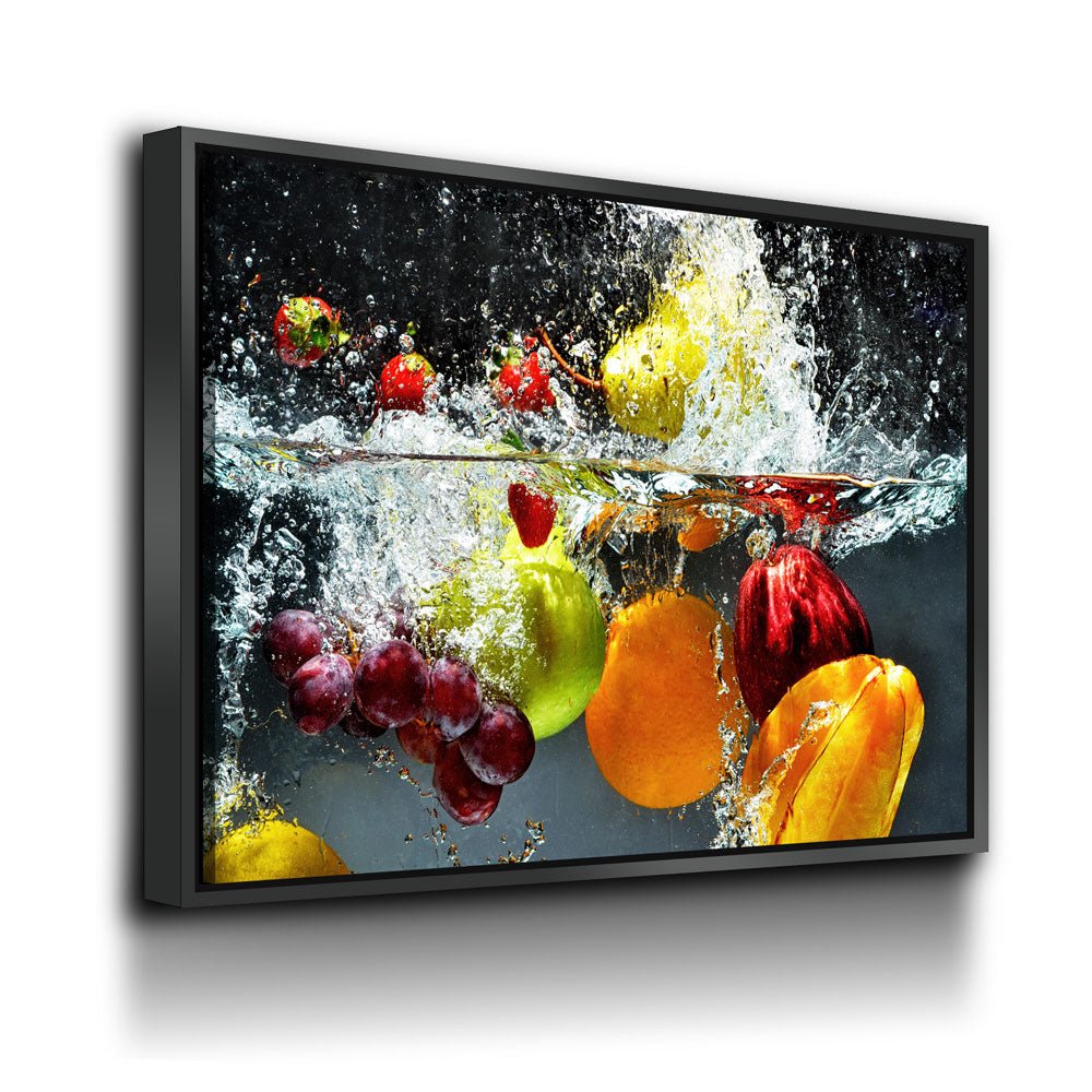Fruit Splash Canvas Wall Art, Cooking Decor, Kitchen Wall Art, Fruit Decor