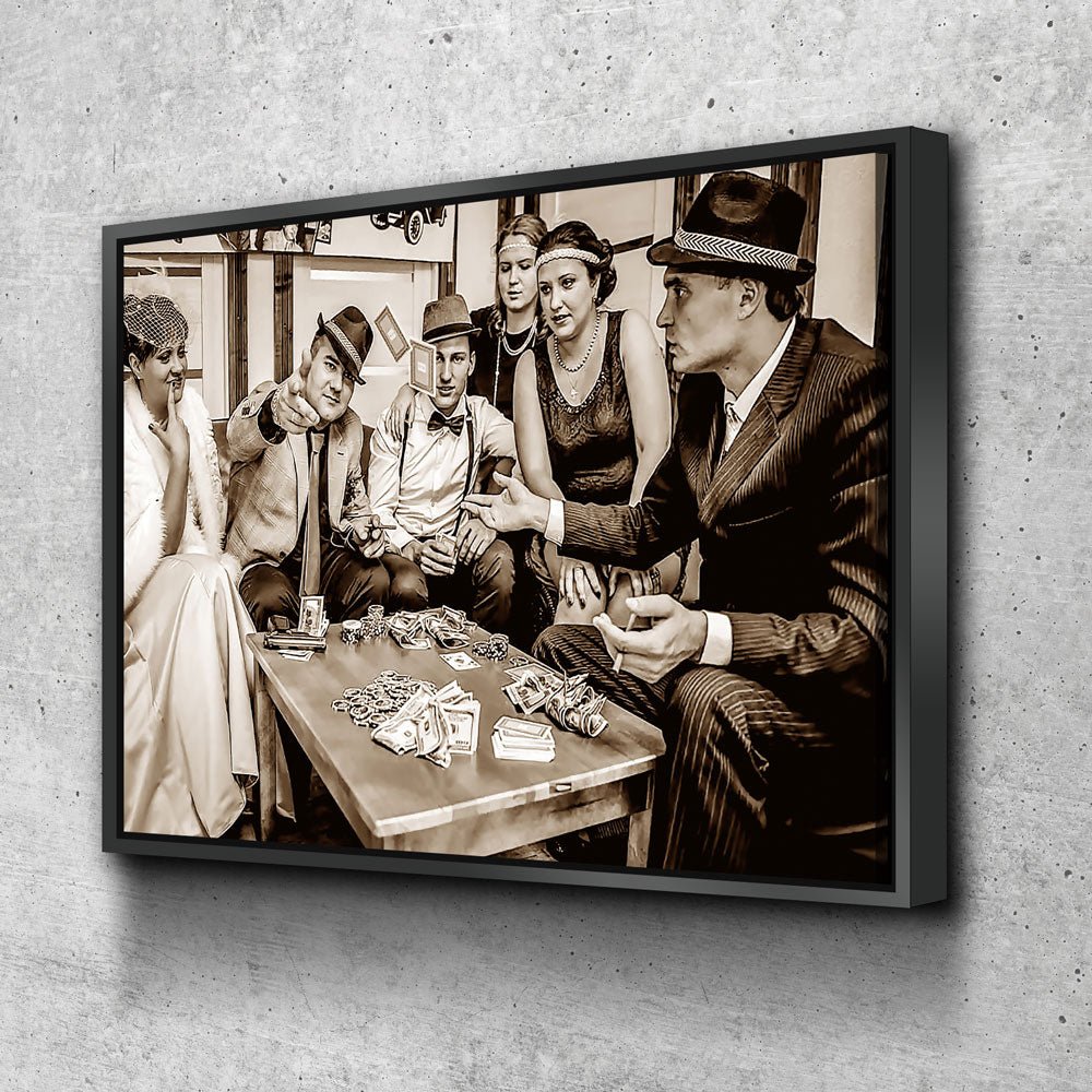 Gangsters Canvas Wall Art, Gangster Decor, Man Cave Art