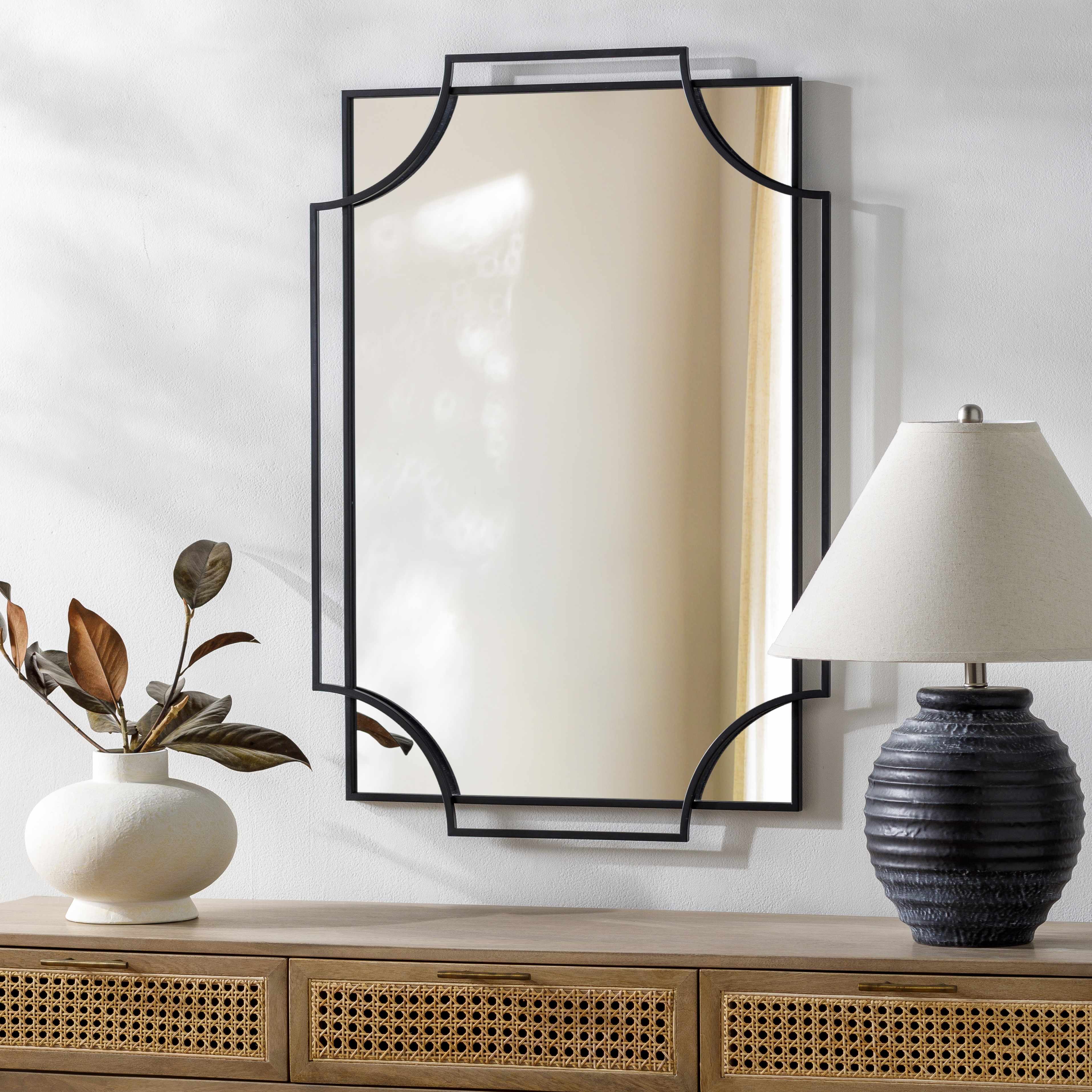 Golasecca Black Frame Mirror