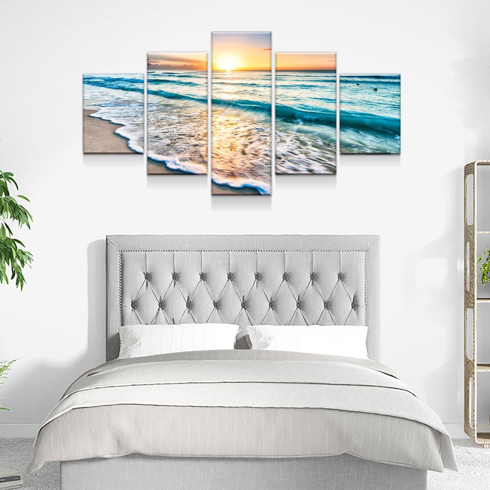 Good Morning Ocean View 5-Piece Wall Art Canvas