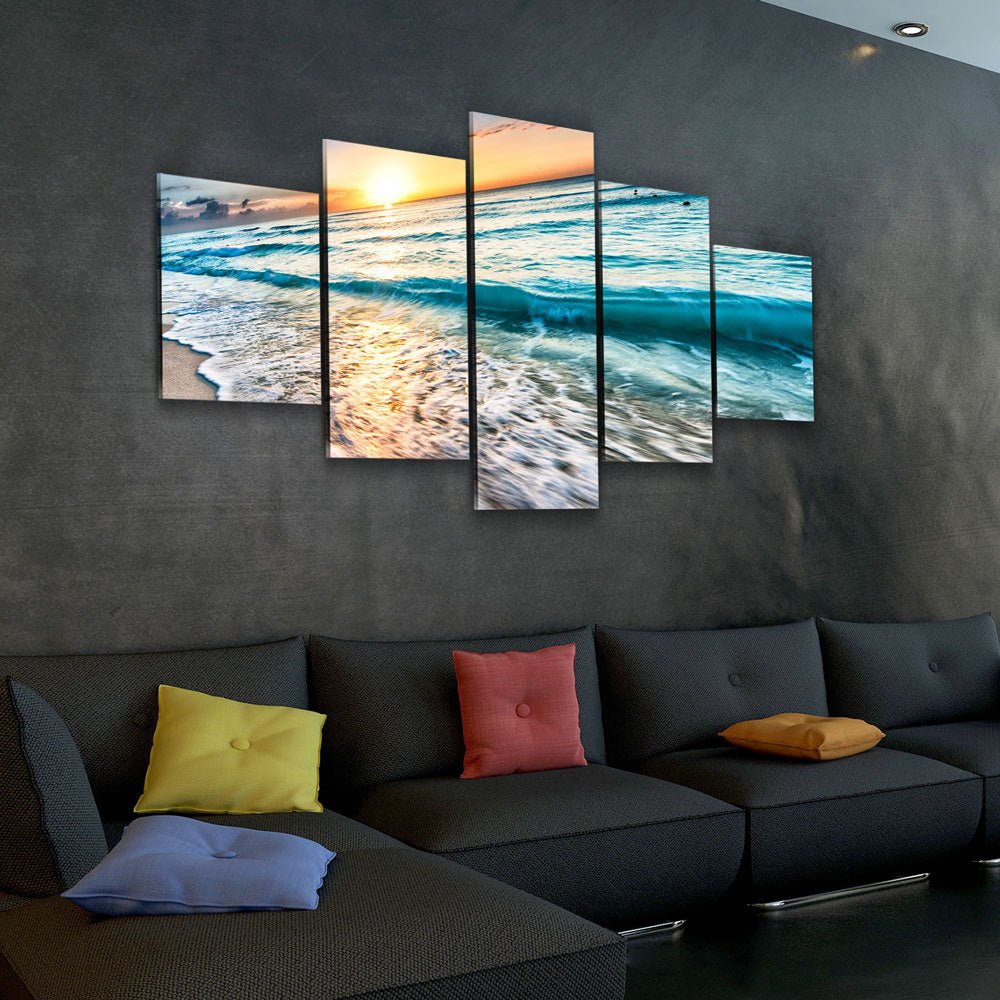 Good Morning Ocean View 5-Piece Wall Art Canvas