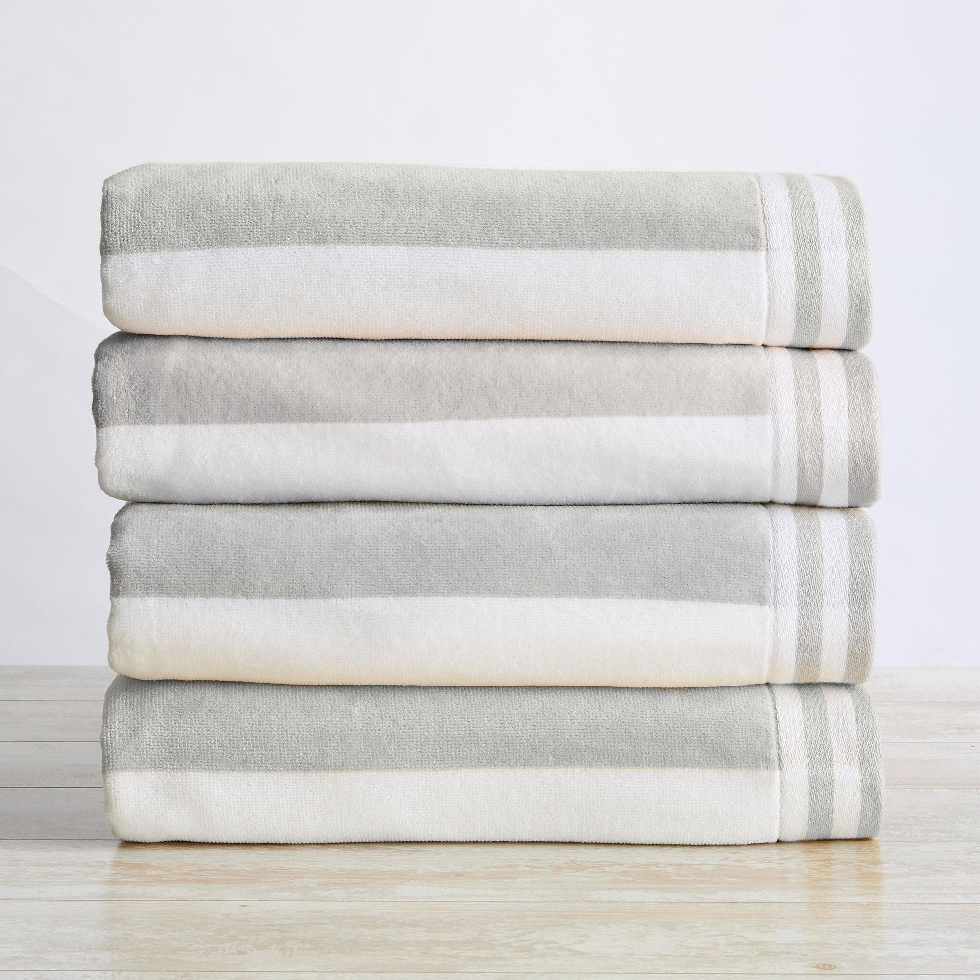 4 Pack Striped Cabana Beach Towel - Edgartown Collection