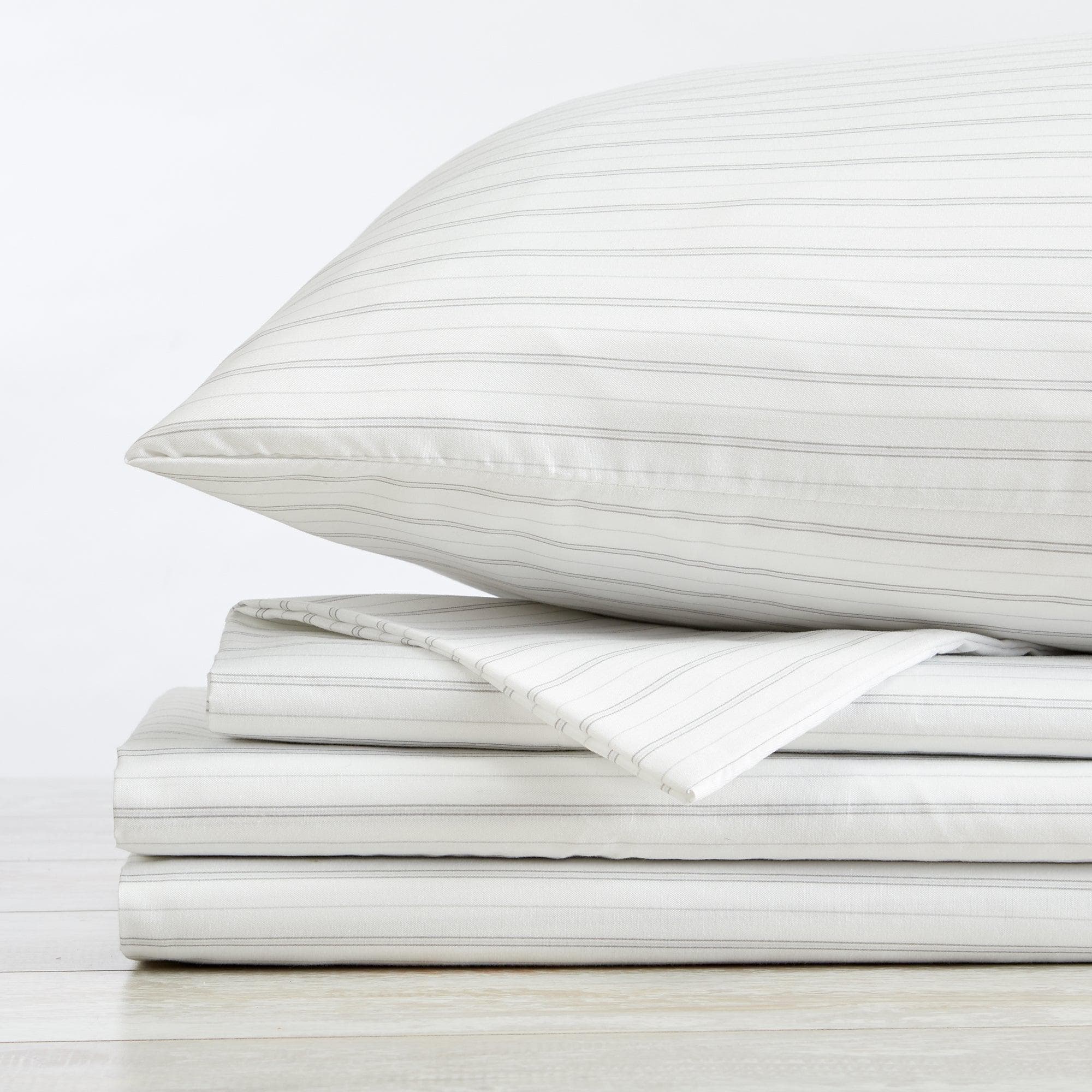 Microfiber Stripe Sheet Set - Adeline Collection