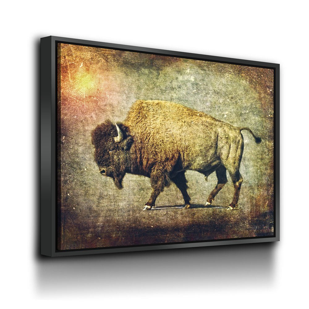 Great Buffalo Canvas Wall Art, Ranch Art, Ranch Style Home Decor, Buffalo Decor