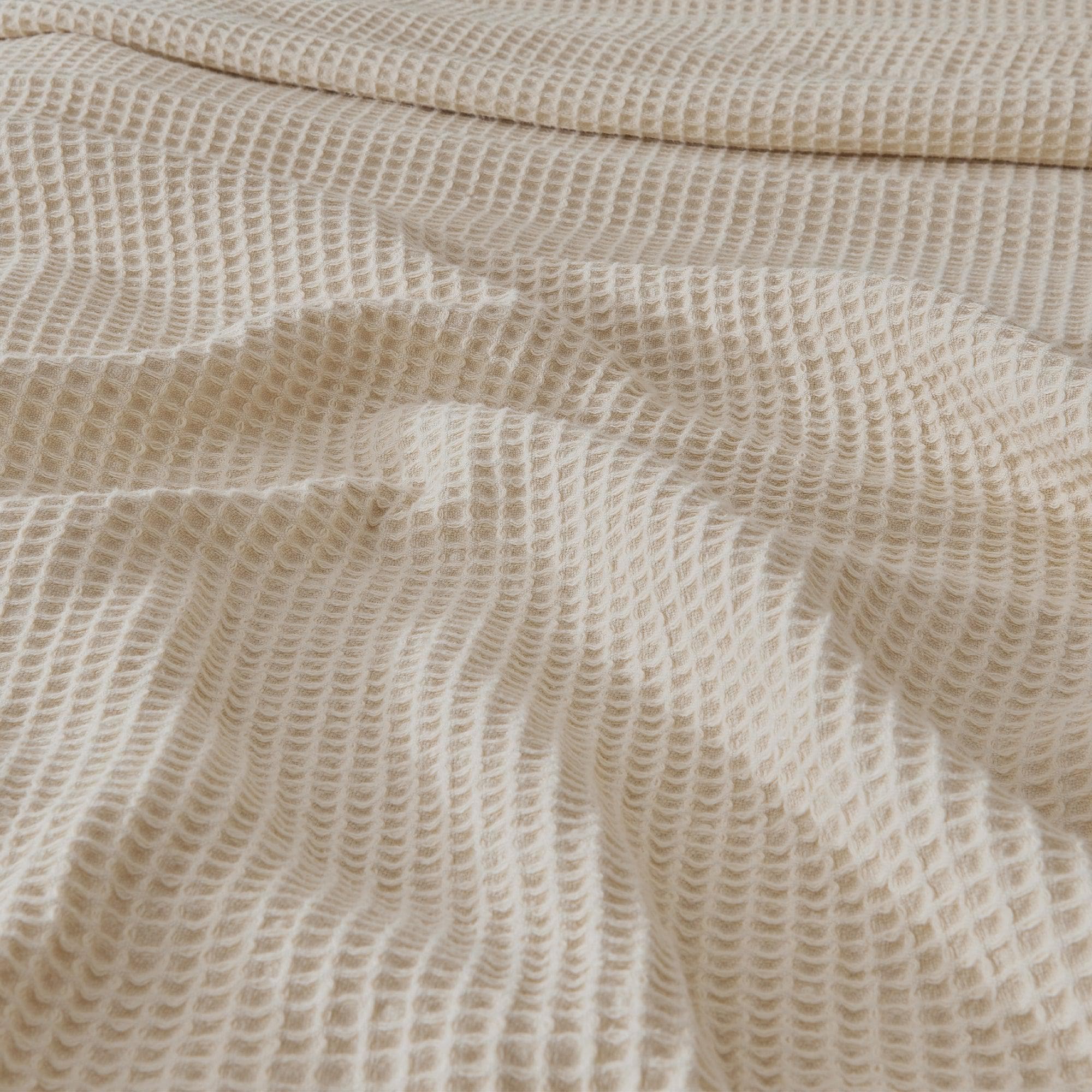 100% Cotton Waffle Weave Blanket - Mikala Collection