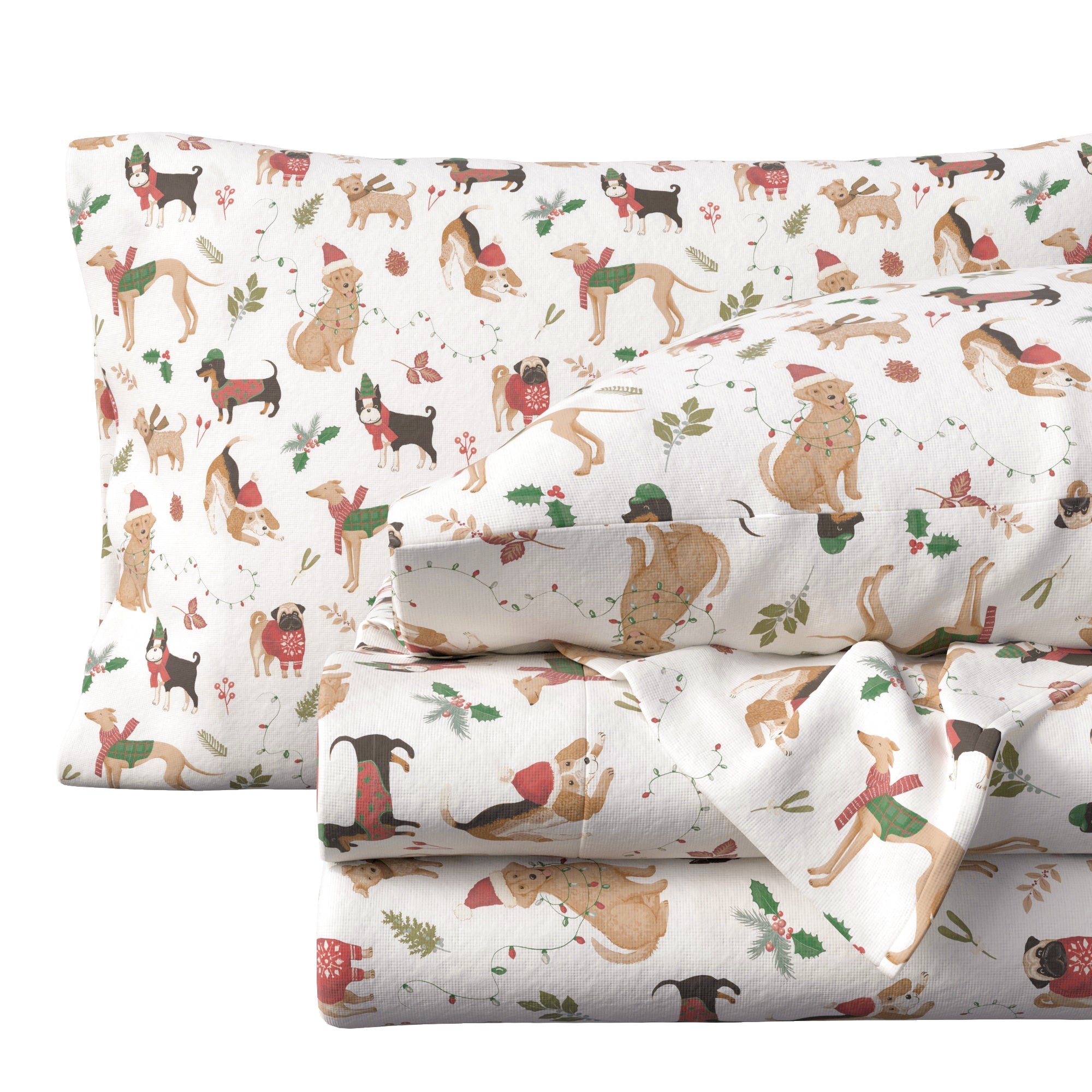 Turkish Cotton Christmas Flannel Sheet - Whittaker Collection