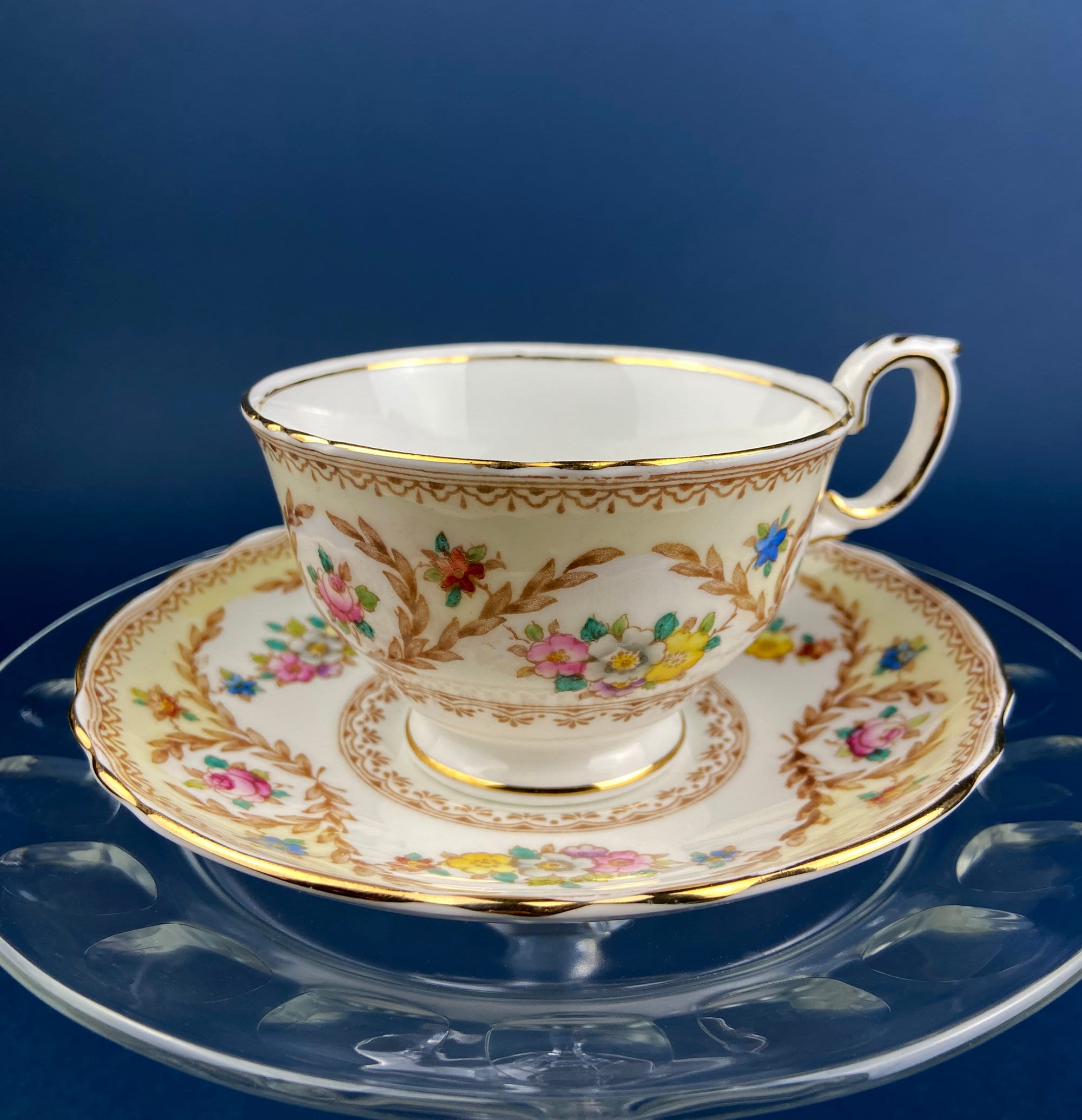 Vintage Royal Albert Georgina Teacup and Saucer, Fine Bone China