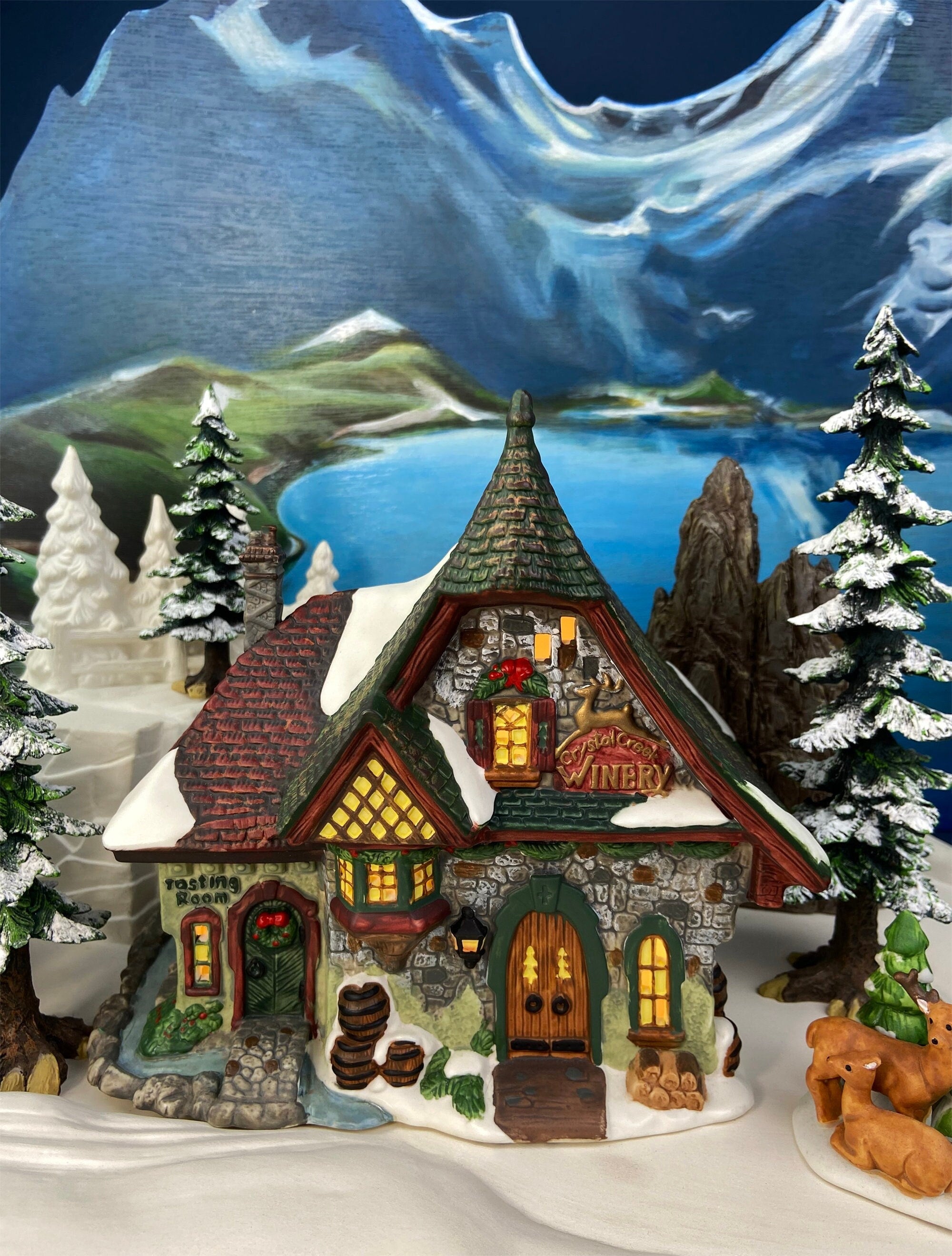 Christmas Village Accessories by Department 56.  Town Square Gazebo with Intricate Detail.