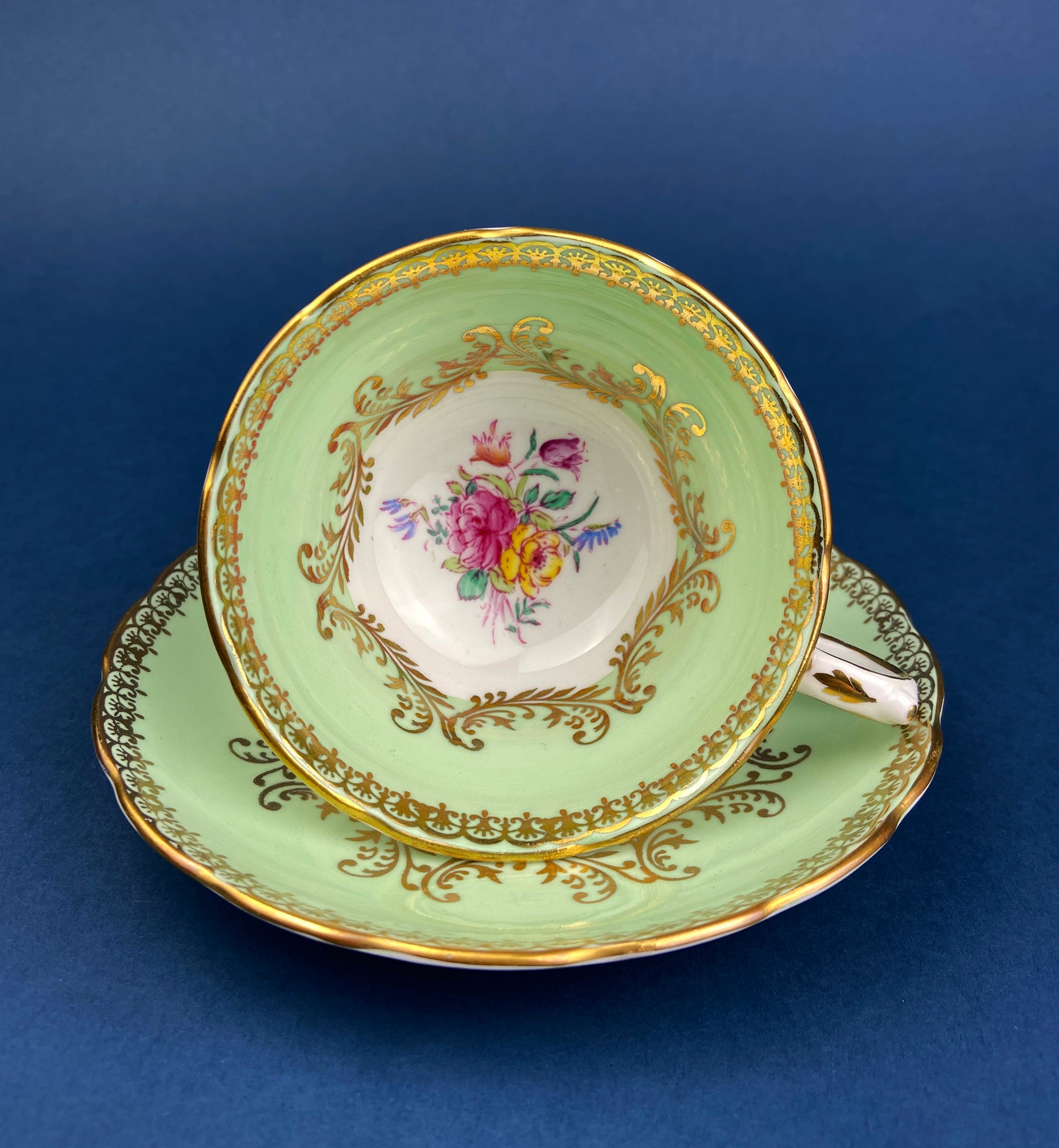 Vintage Royal Albert Georgina Teacup and Saucer, Fine Bone China