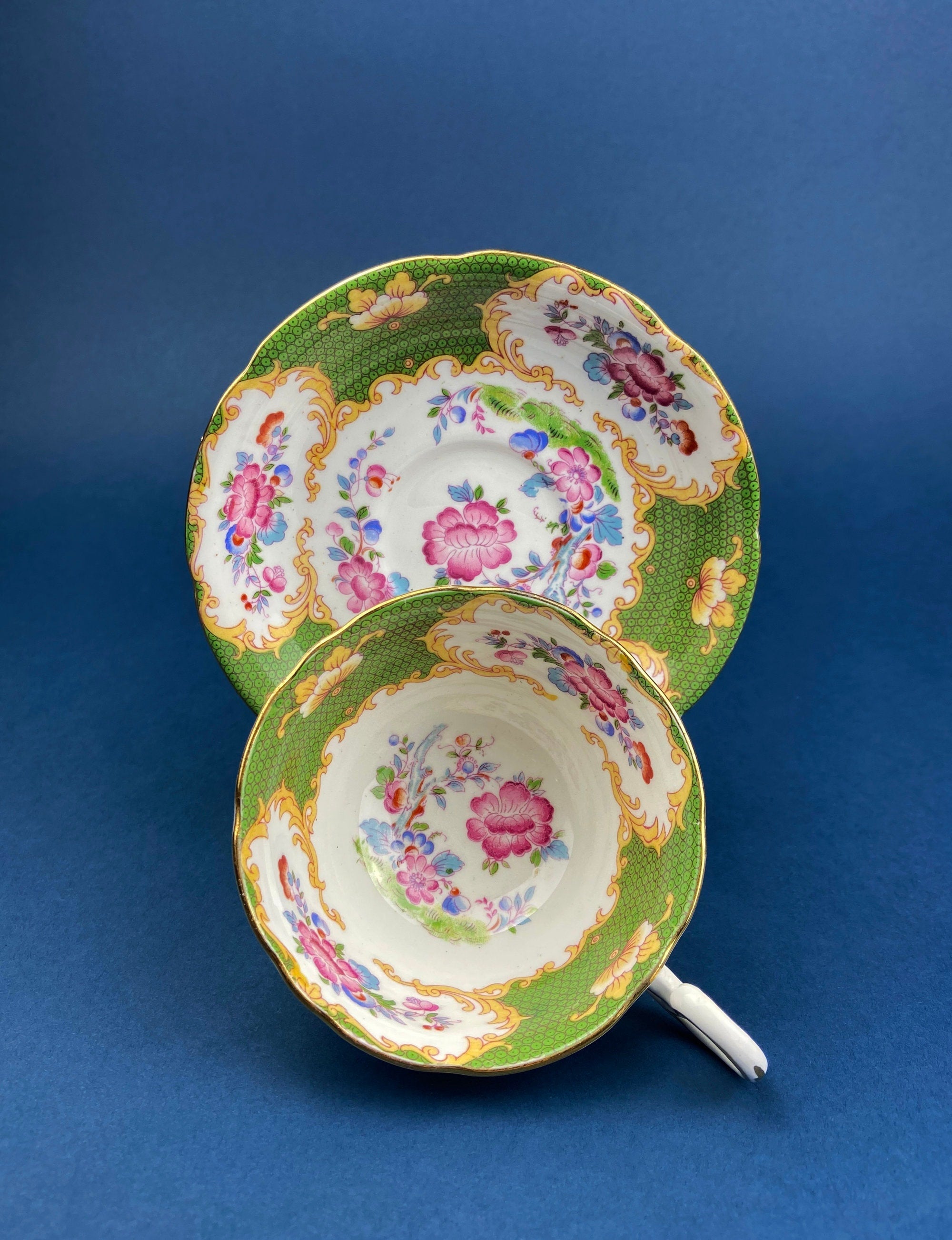 Vintage Royal Albert Georgina Teacup and Saucer, Fine Bone China