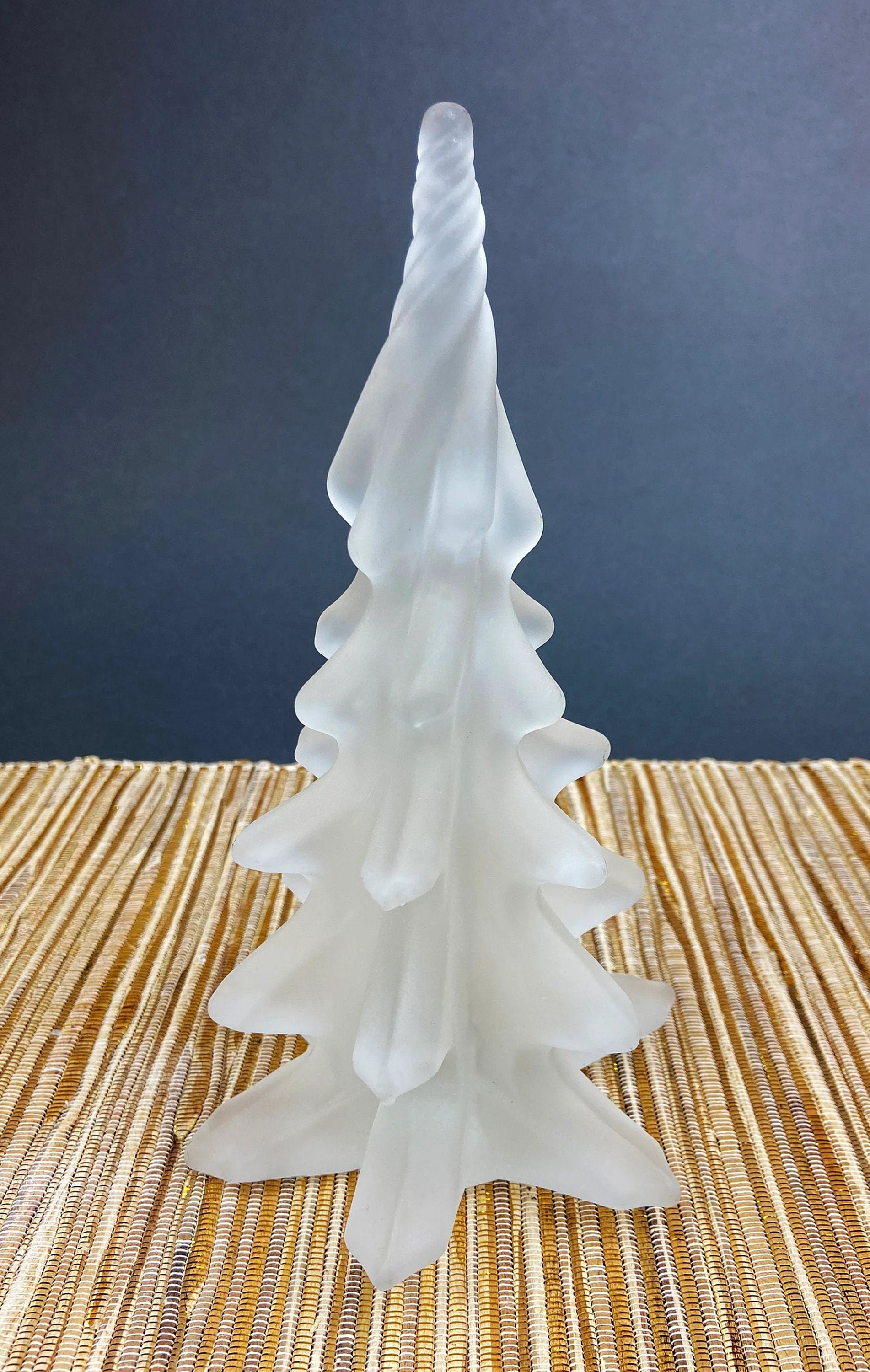 Christmas Tree Covered with Snow. Porcelain Village Pine by Department 56. Tree for Christmas Village. Free Standing Winter Decor Accessory.