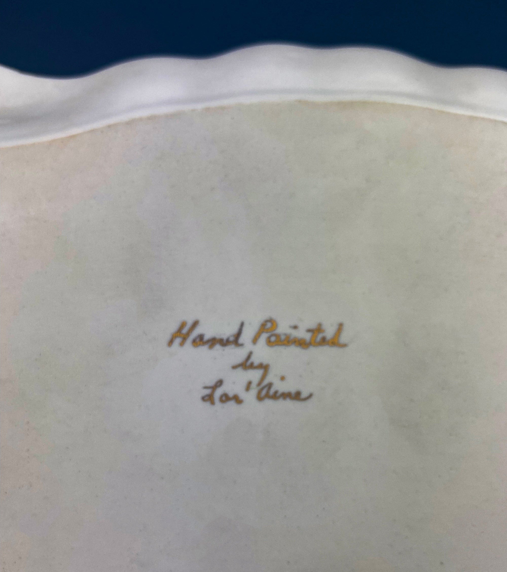 Antique Porcelain Tray for Cosmetics, Perfume, Bath Products, as Breakfast Tray or for Tea Parties. Hand-Painted & Signed by Artist.