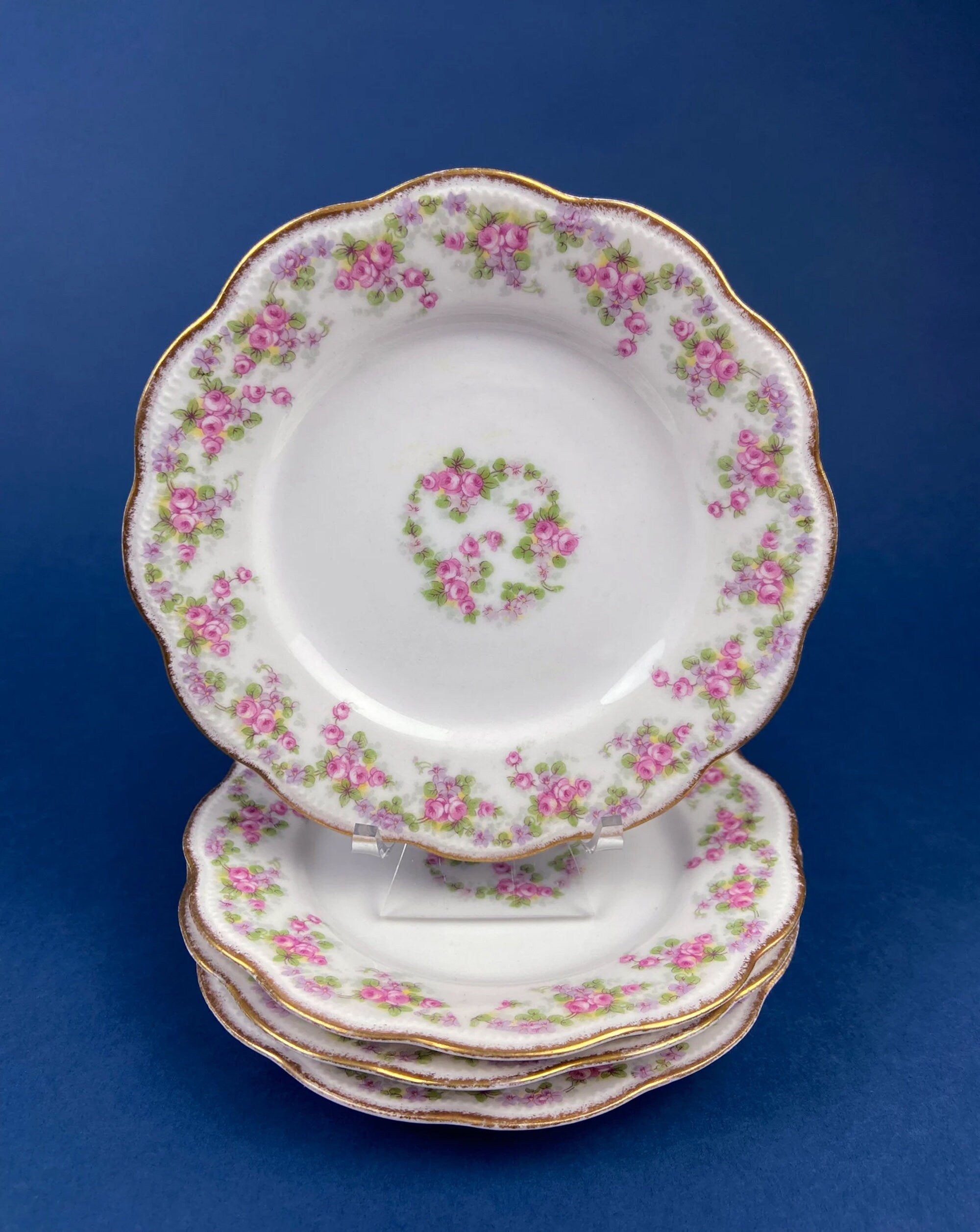 Antique Limoges Dinner Plates. Set of Eight Large Plates. Haviland & Co. Made in France. Luxurious Dining. Rare Find. French Country Living