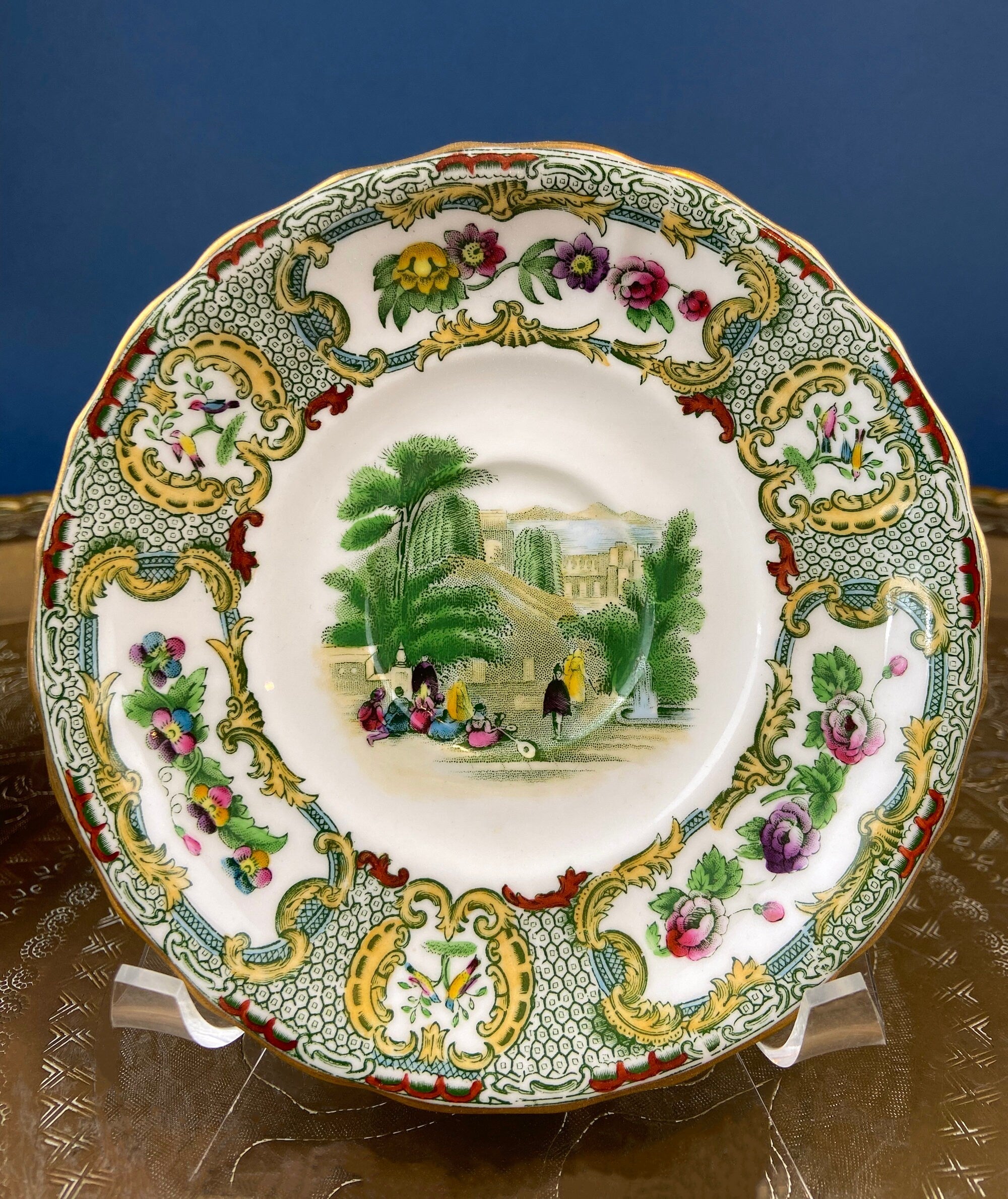 Tiffany and Co. Tea or Coffee Set. Chinoiserie or Asian Hand Painted Motif. Set of 4