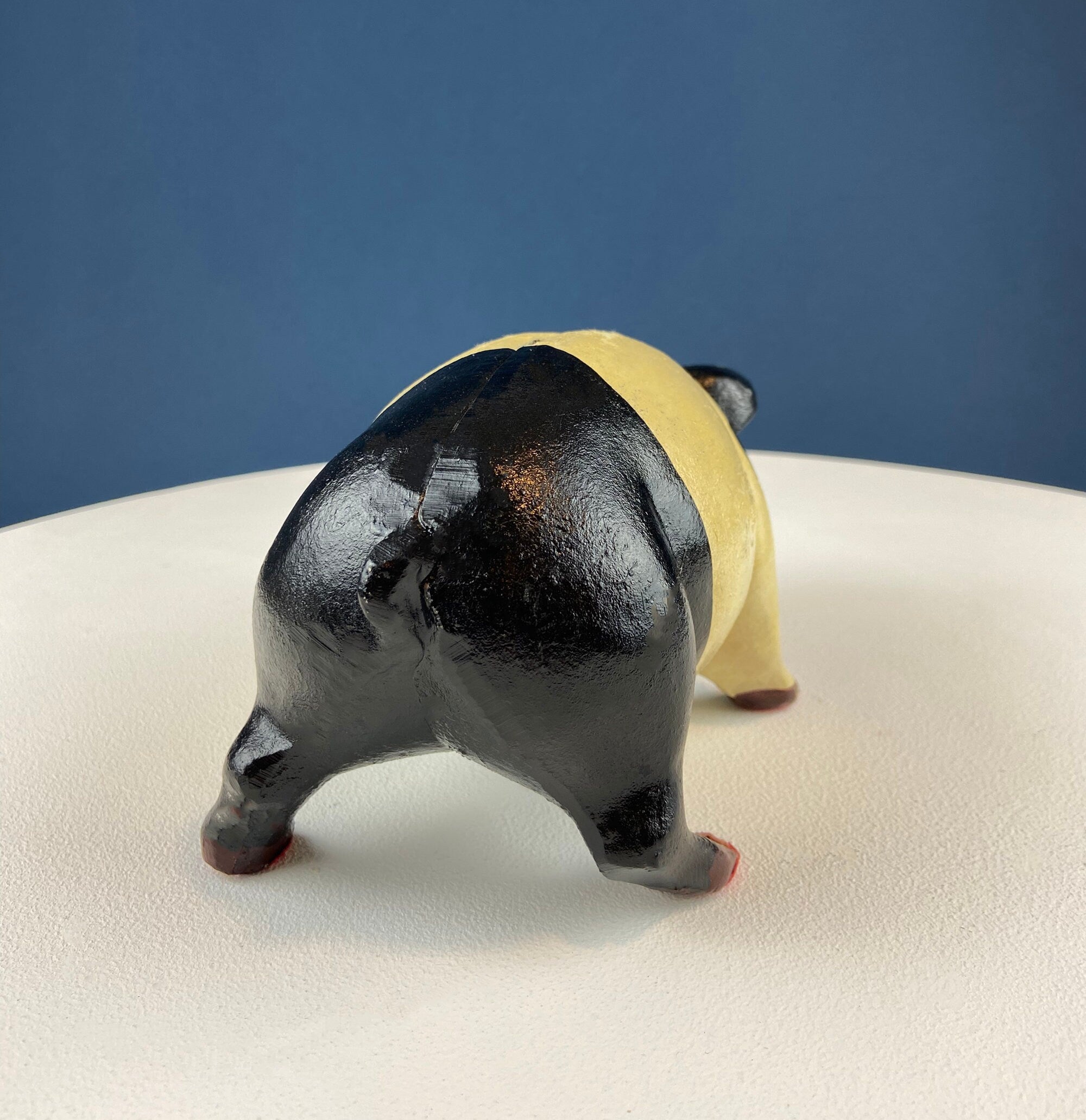 Vintage Cast Iron Piggy Bank. Black/White Metal Pig for Collecting Coins. Collectible Animal Shape Bank. Gift for Kids, Grandkids, Students