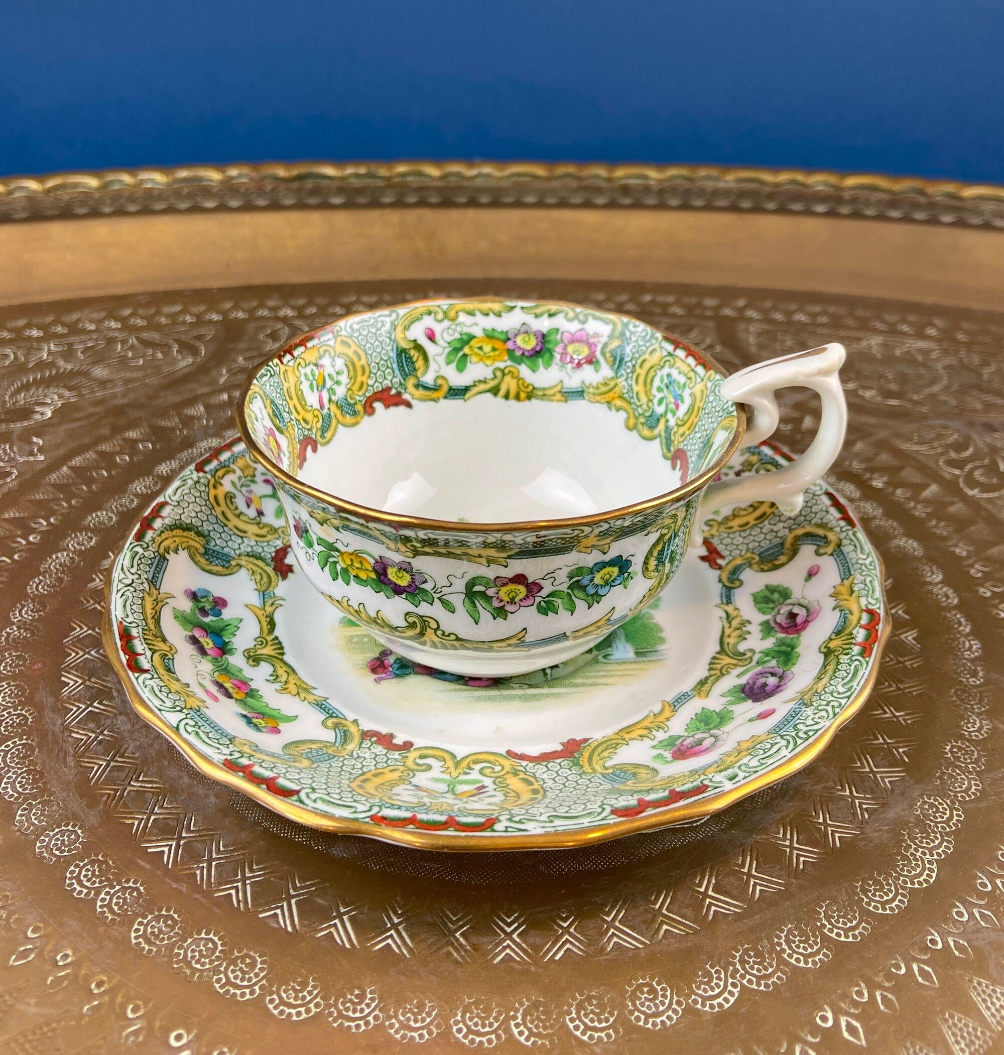 Tiffany and Co. Tea or Coffee Set. Chinoiserie or Asian Hand Painted Motif. Set of 4