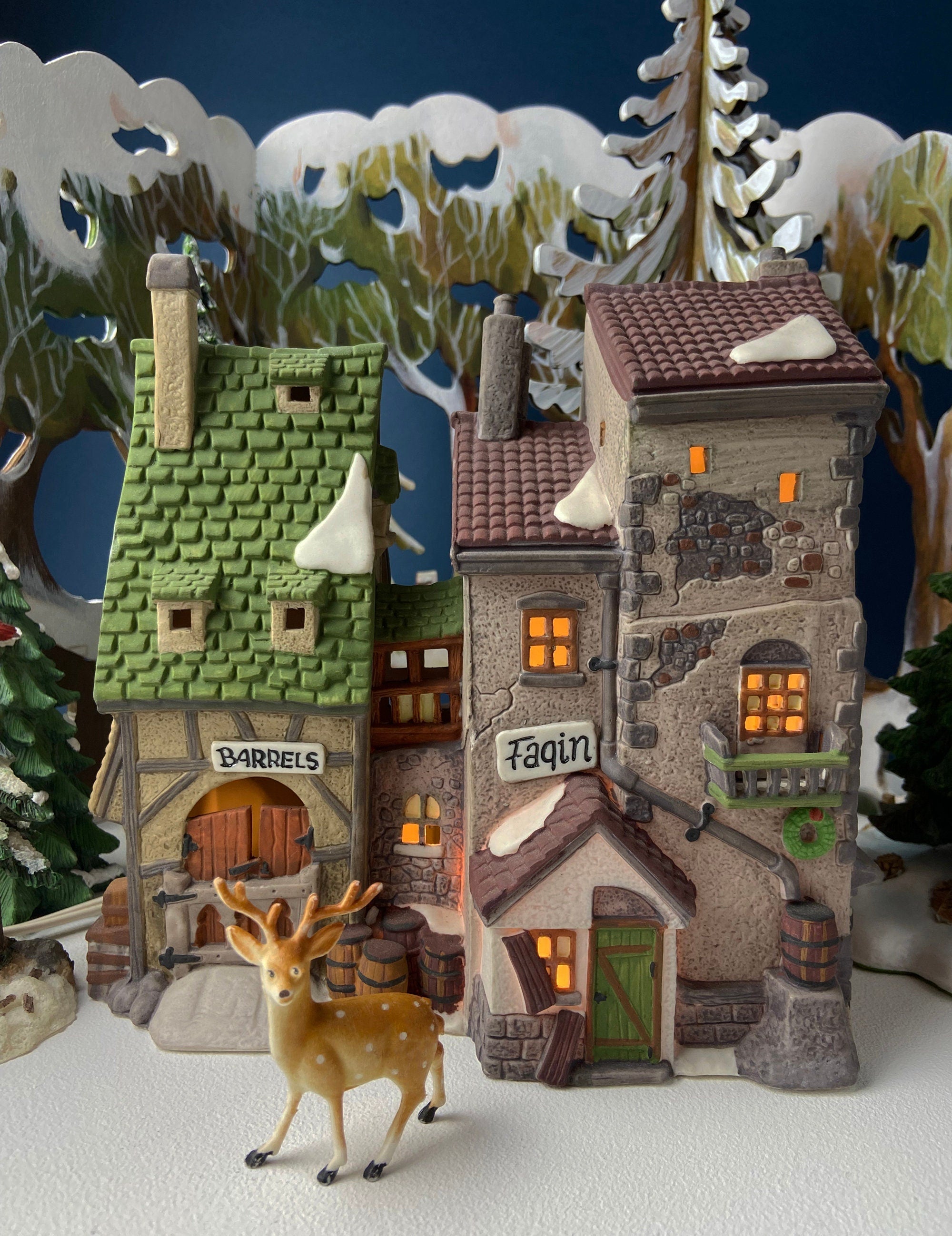 Fagin's Hide-A-Way by Department 56. Illuminated Porcelain Dickens Village Series. Christmas Village. Fun Magical Holiday Celebration.
