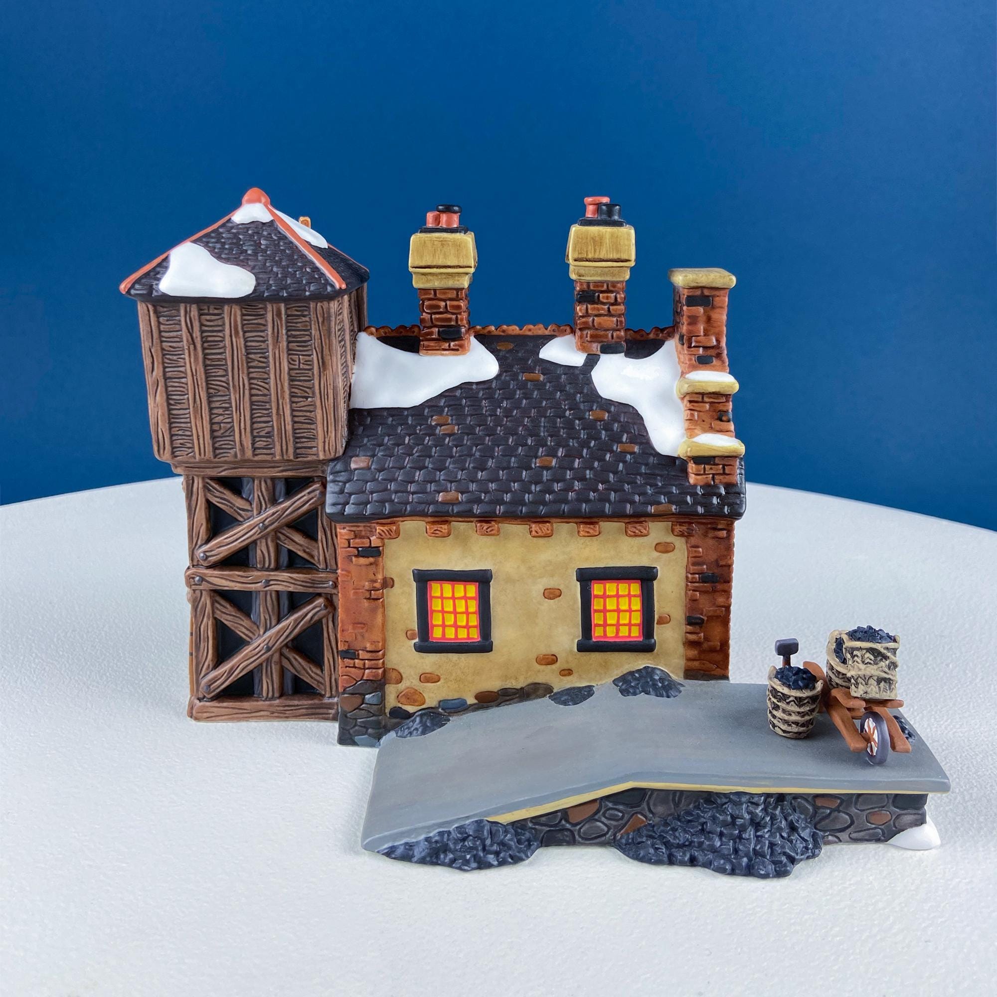 Christmas Village 2 Bldg. Complex North Eastern Sea Fisheries.  Illuminated Porcelain Houses. Incredible Hand Painted Detail by Dept. 56.