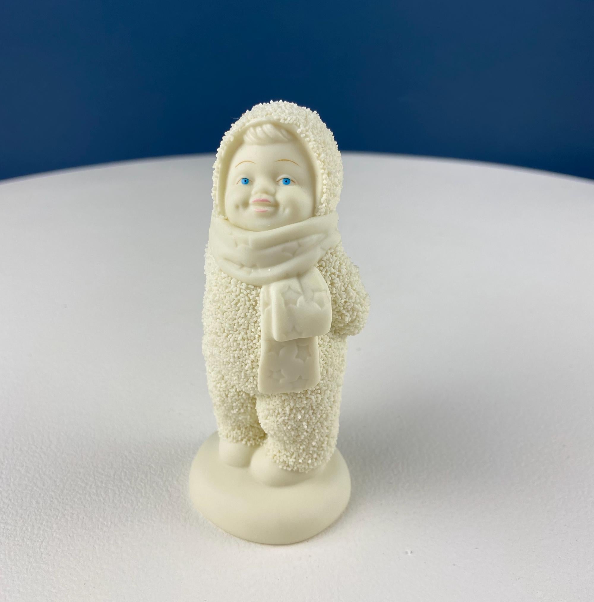 Snowbabies Playing with Snowman & Birds. "Jolly Friends Forevermore" by Dept. 56. White Porcelain Figurines Celebrating Friendship. Kids Rm.