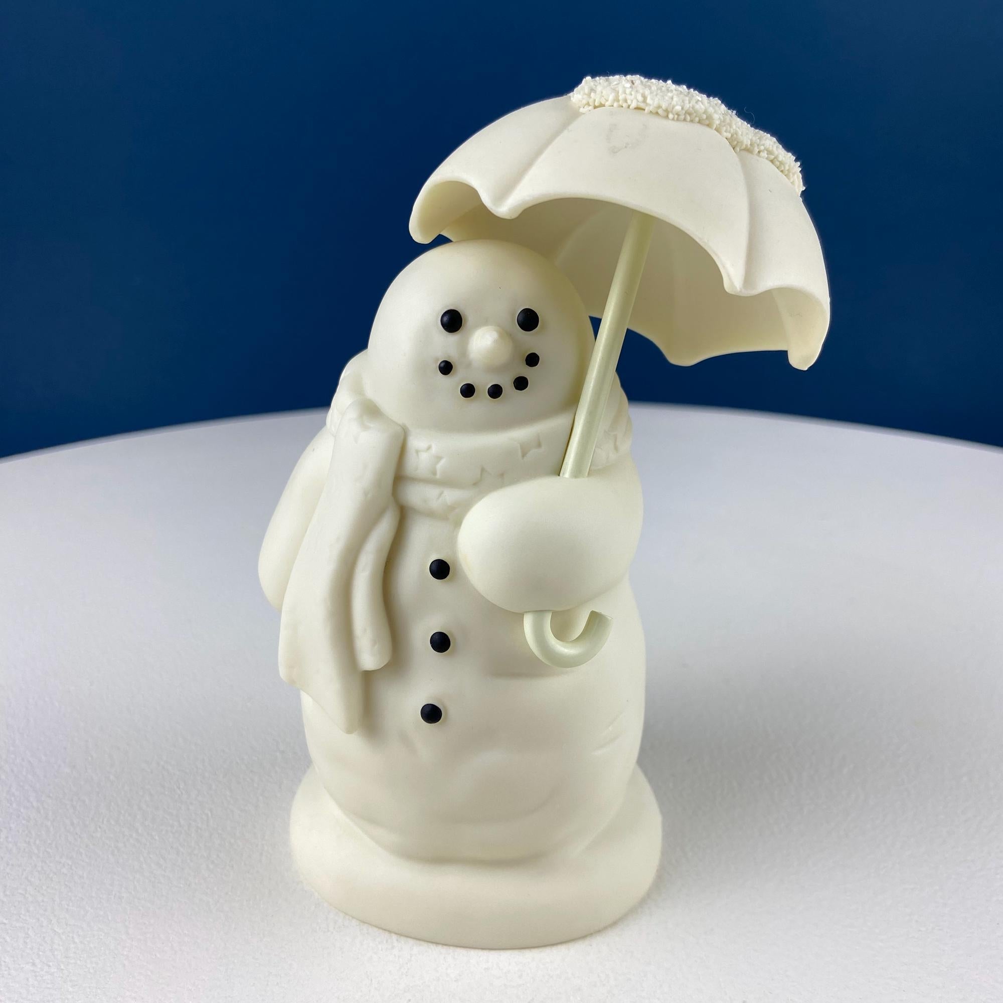 Snowbabies Playing with Snowman & Birds. "Jolly Friends Forevermore" by Dept. 56. White Porcelain Figurines Celebrating Friendship. Kids Rm.