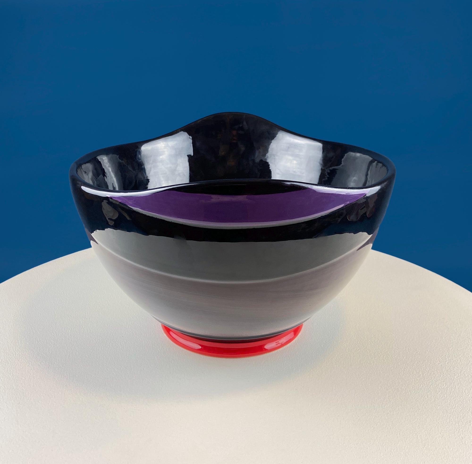 Large 12" Candy Bowl with Grinning Witch for Halloween Candy. Funny Trick or Treat Dish. Unusual Seasonal Fall Home or Retail Decor. Kids Room.