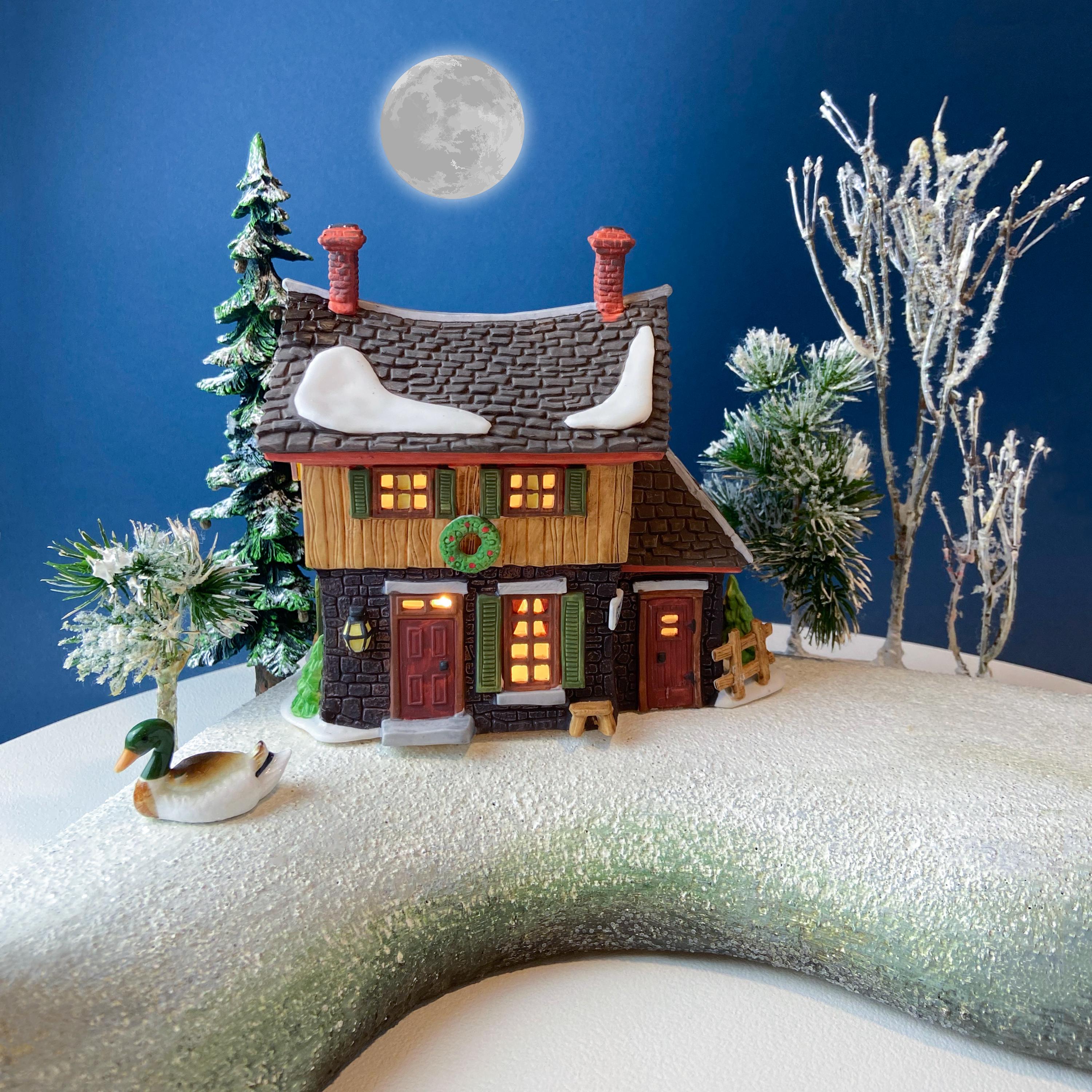 Christmas Village Van Tassel Manor by Department 56. Enchanted New England Village Series. Illuminated Holiday House or Retail Decor.