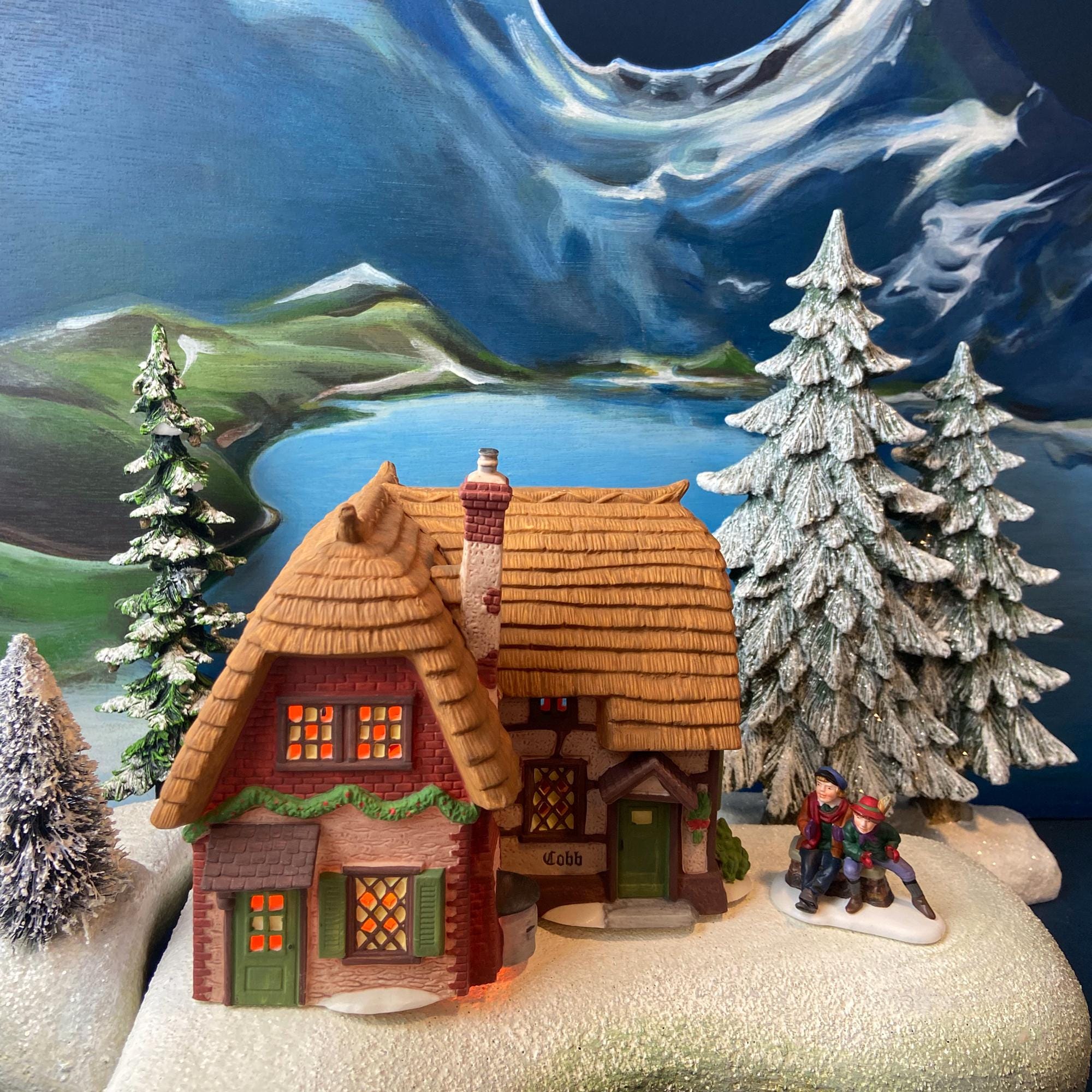 Illuminated Christmas Village T. Puddlewick Spectacle Shop by Dept. 56. Dickens' Village. Seasonal Home Retail Decor. Night Light.