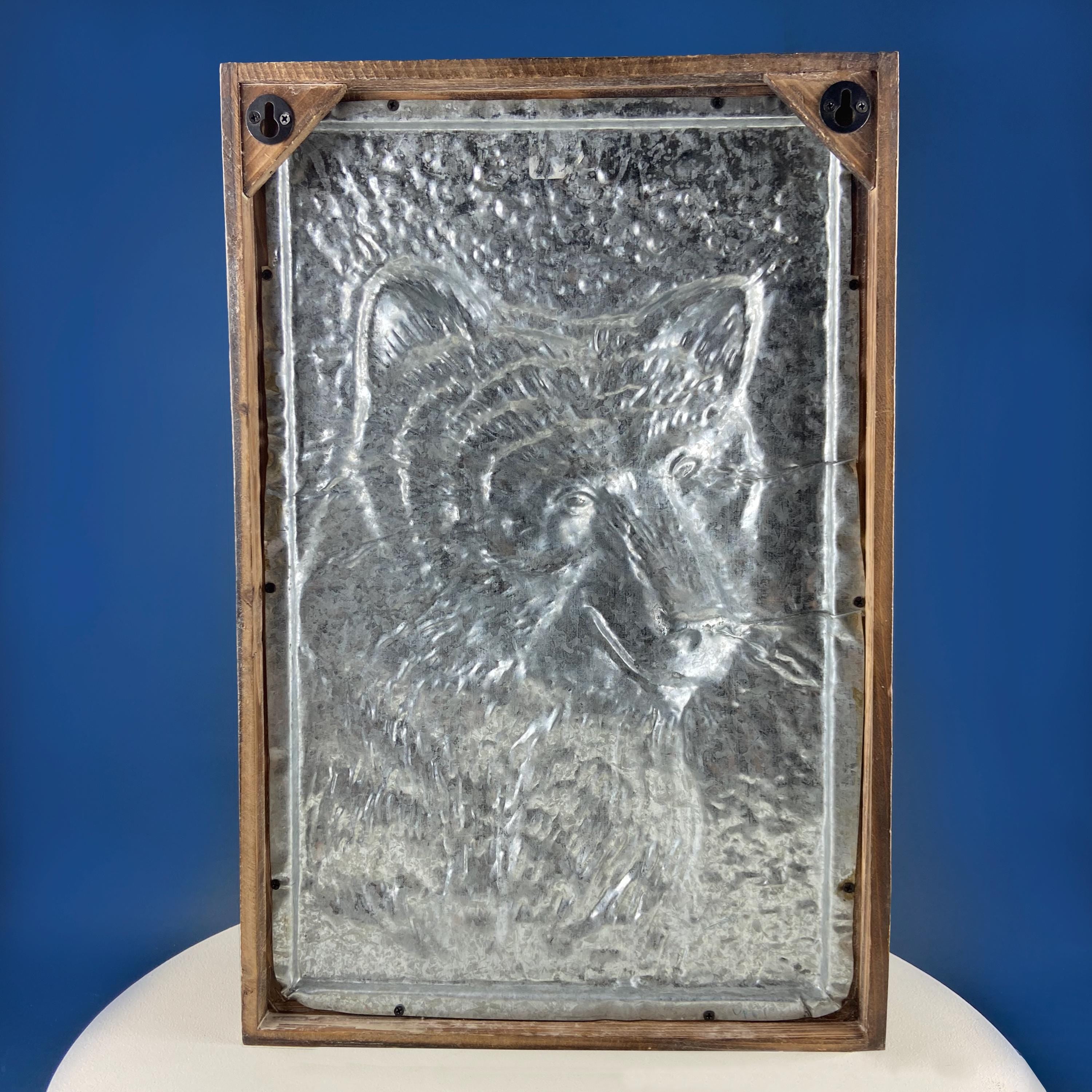 Large Hand Pounded Metal Bear Wall Art. Rustic Animal Relief for Cabin or Kids Room. Gift For Dad Hunter Animal Lover. Whimsical Bear Portrait.