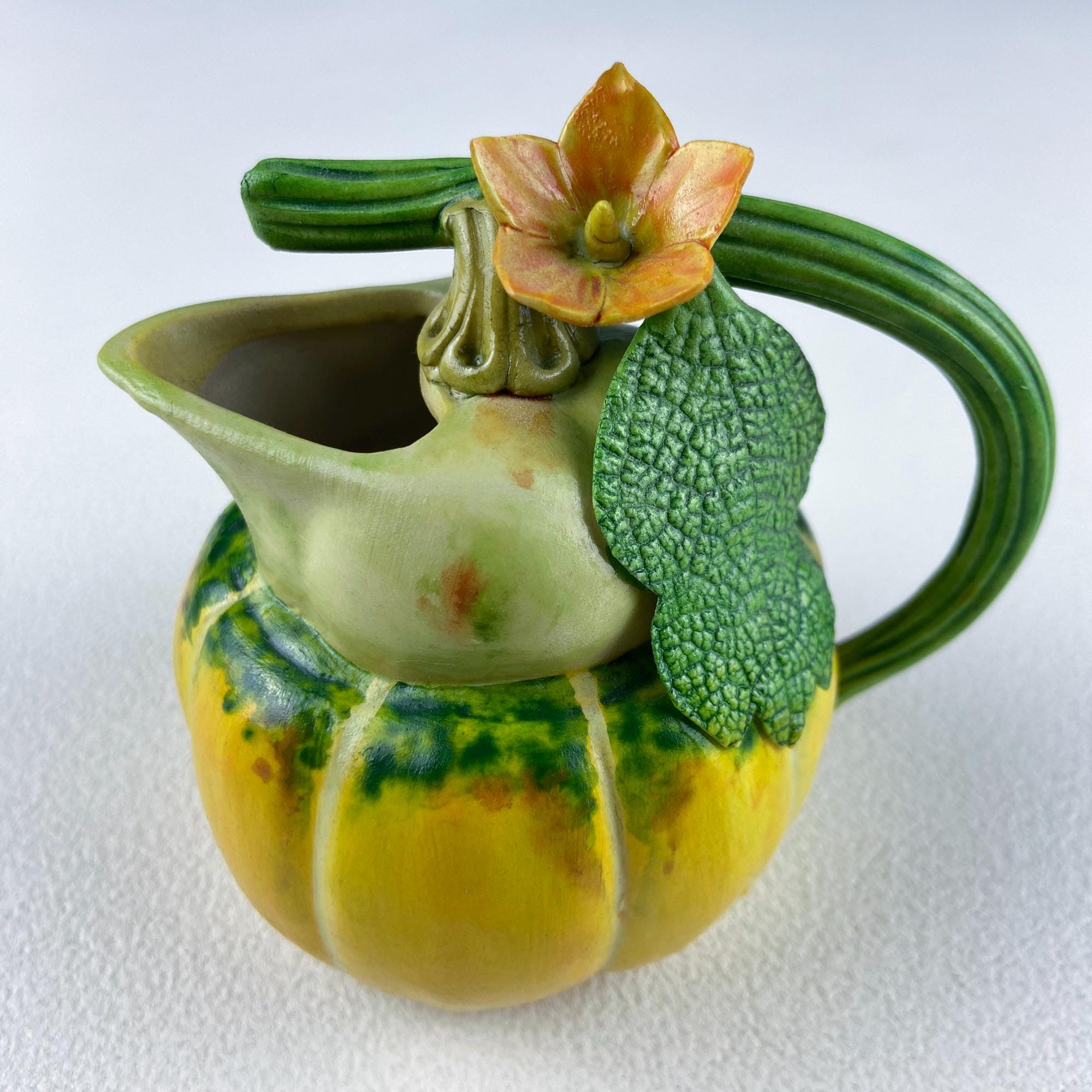 Antique Bisque Porcelain Pitcher Creamer Jug Covered in 3D Flowers and Berries. Bavaria Royal Bayreuth Modern Farmhouse. Dining Room Decor.