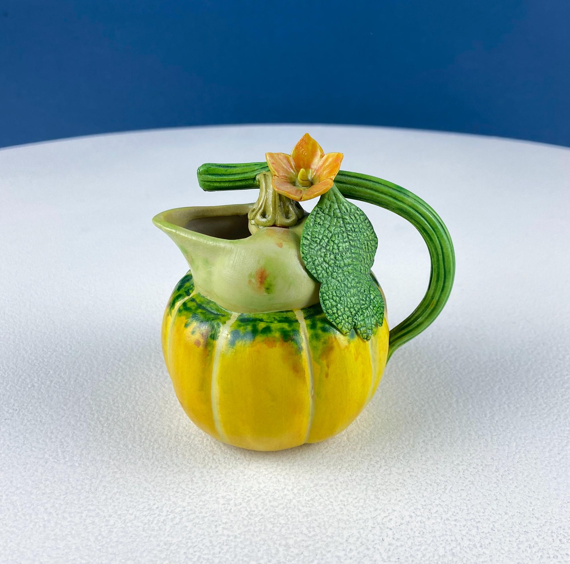 Antique Bisque Porcelain Pitcher Creamer Jug Covered in 3D Flowers and Berries. Bavaria Royal Bayreuth Modern Farmhouse. Dining Room Decor.