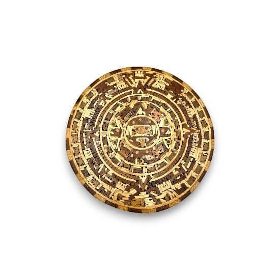 Mexican Aztec Warrior Calendar | Artwork with 11 Wood Types